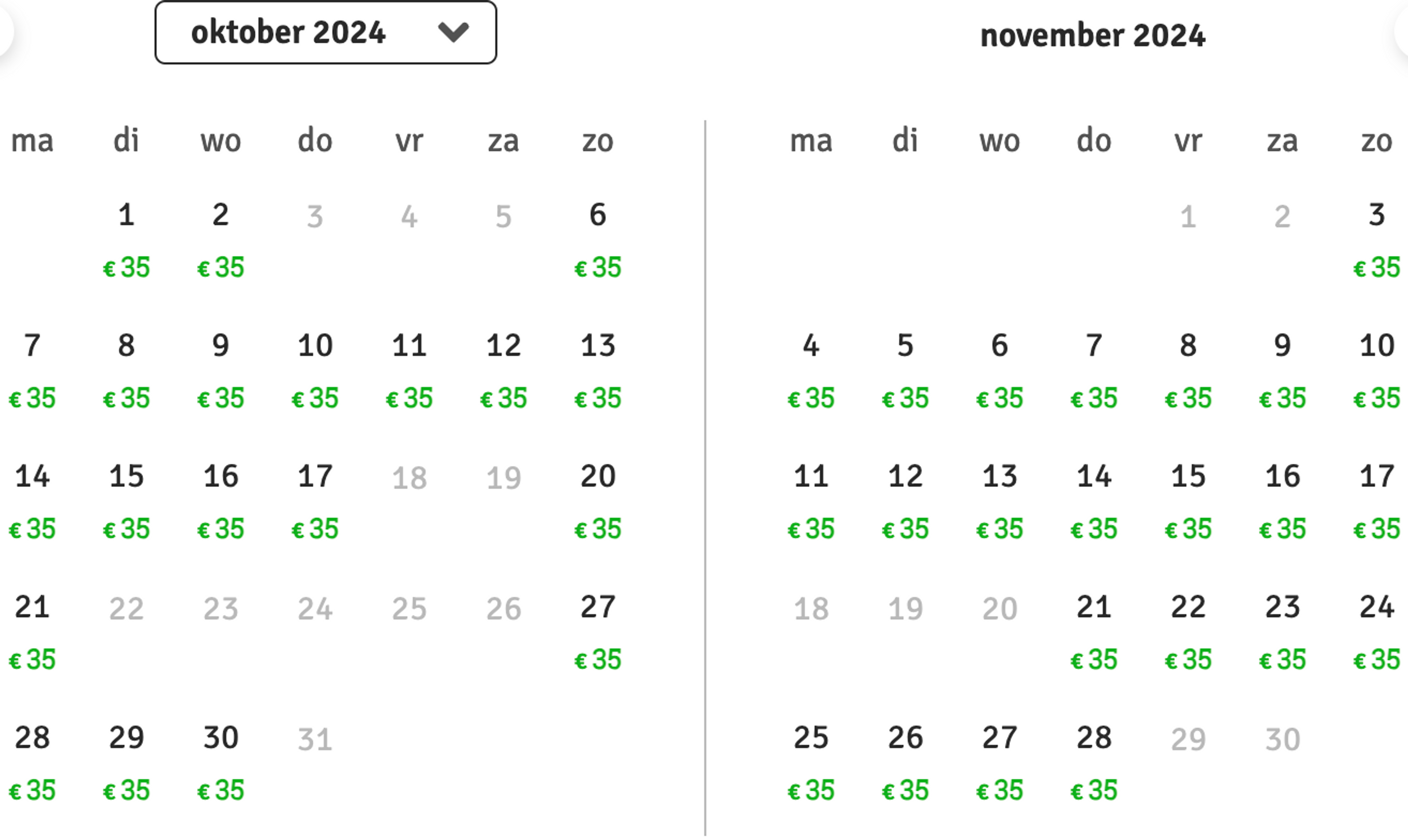 Boekingsvoorbeeld