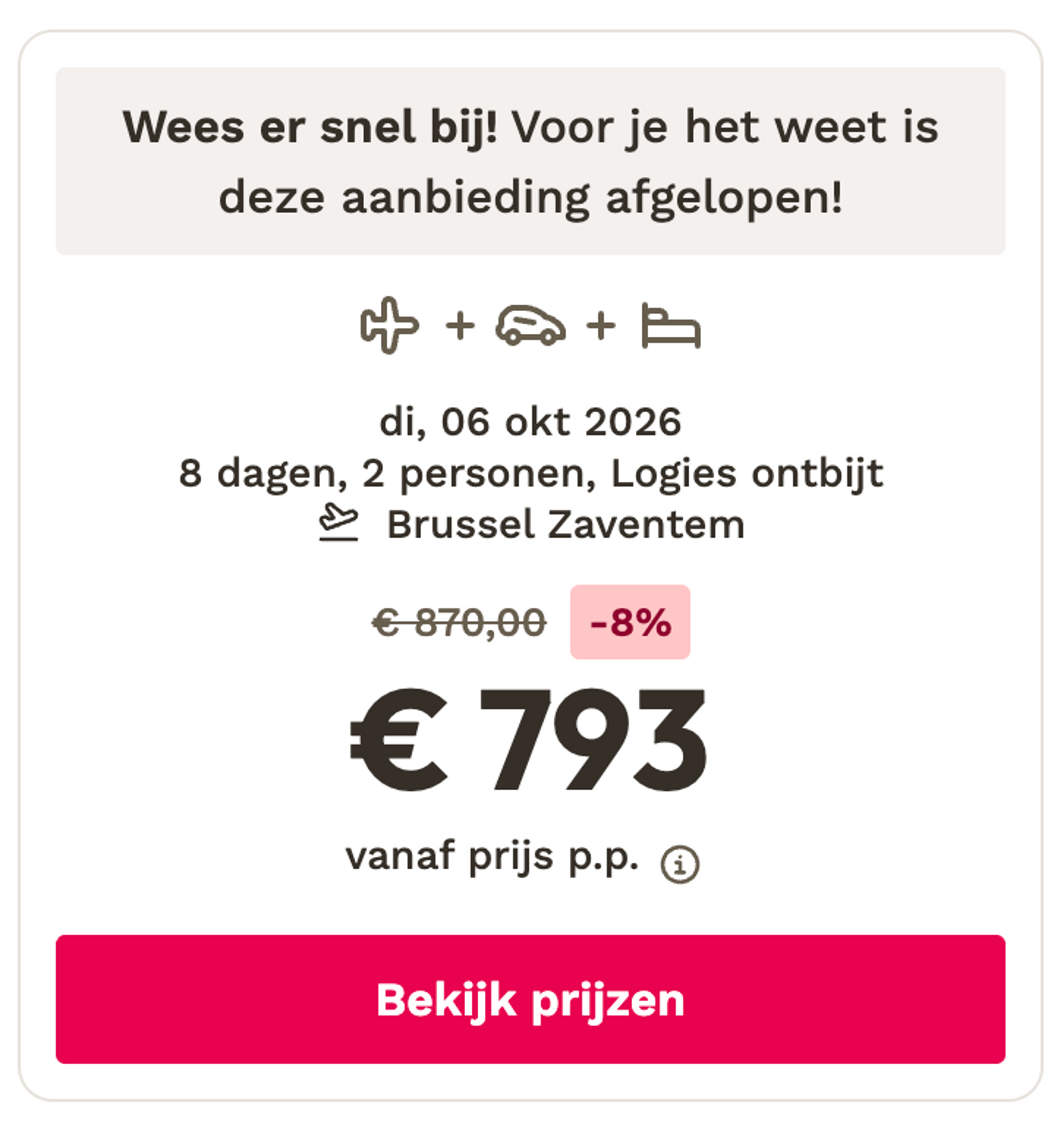 Boekingsvoorbeeld