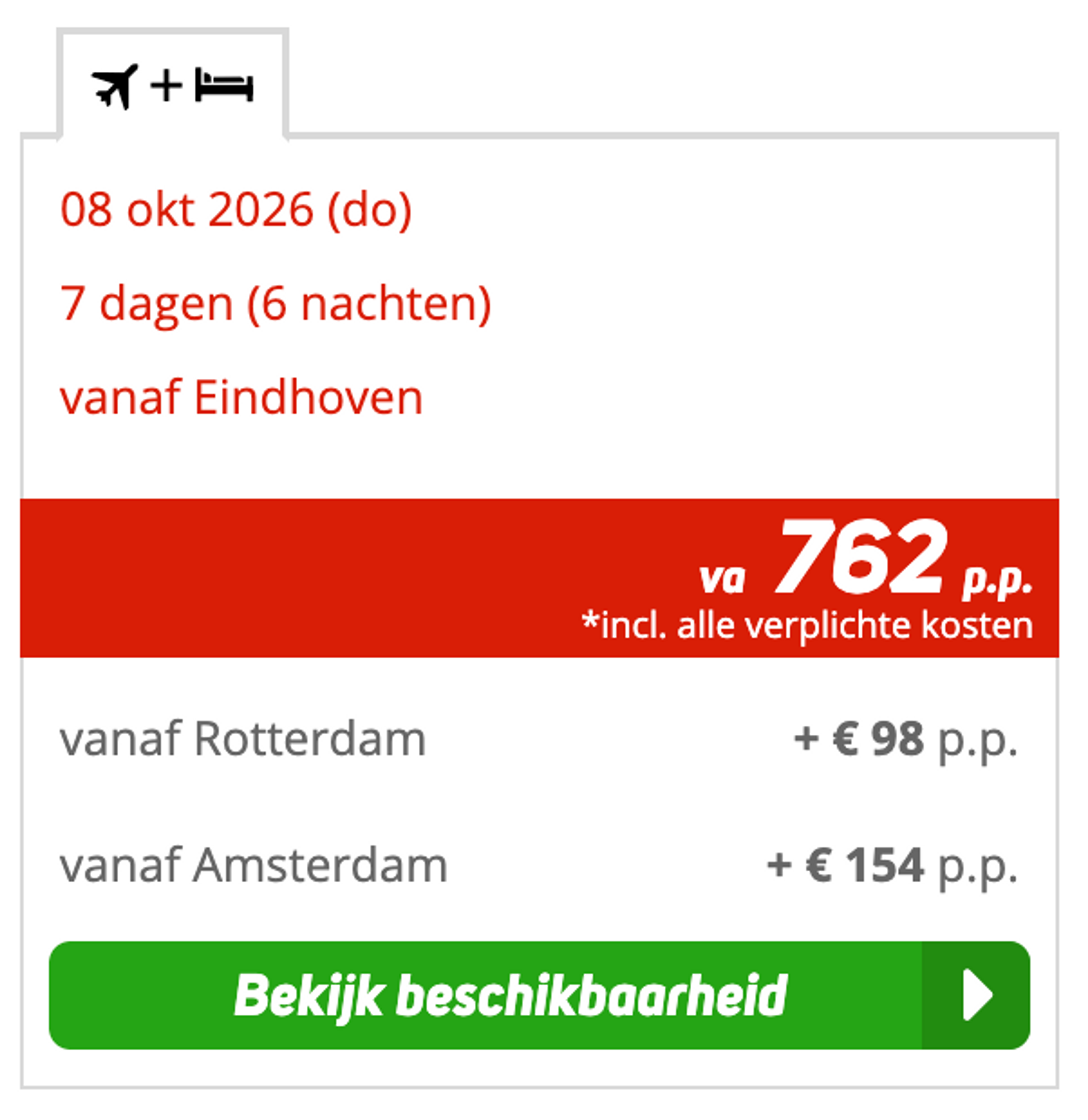 Boekingsvoorbeeld