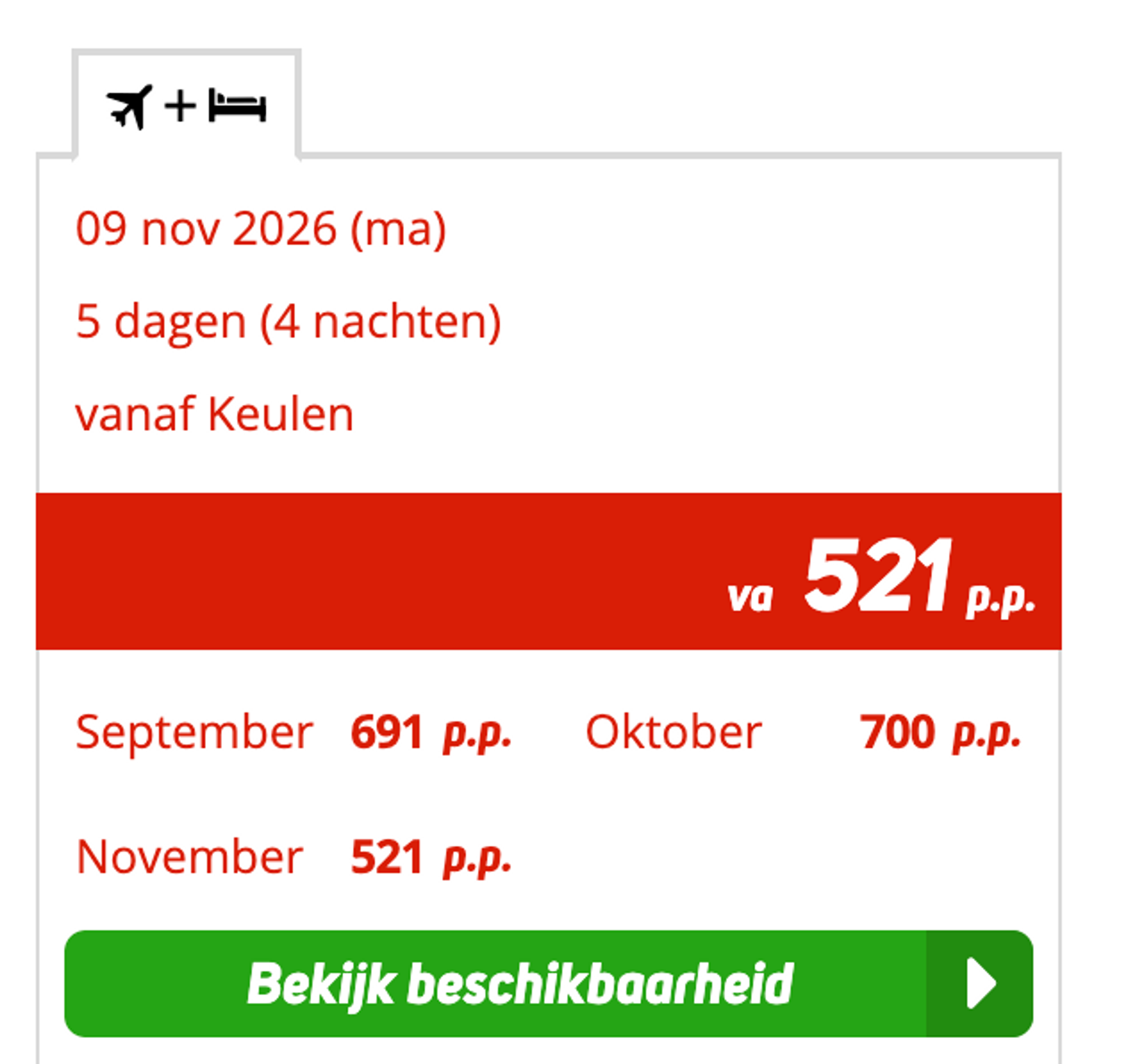 Boekingsvoorbeeld