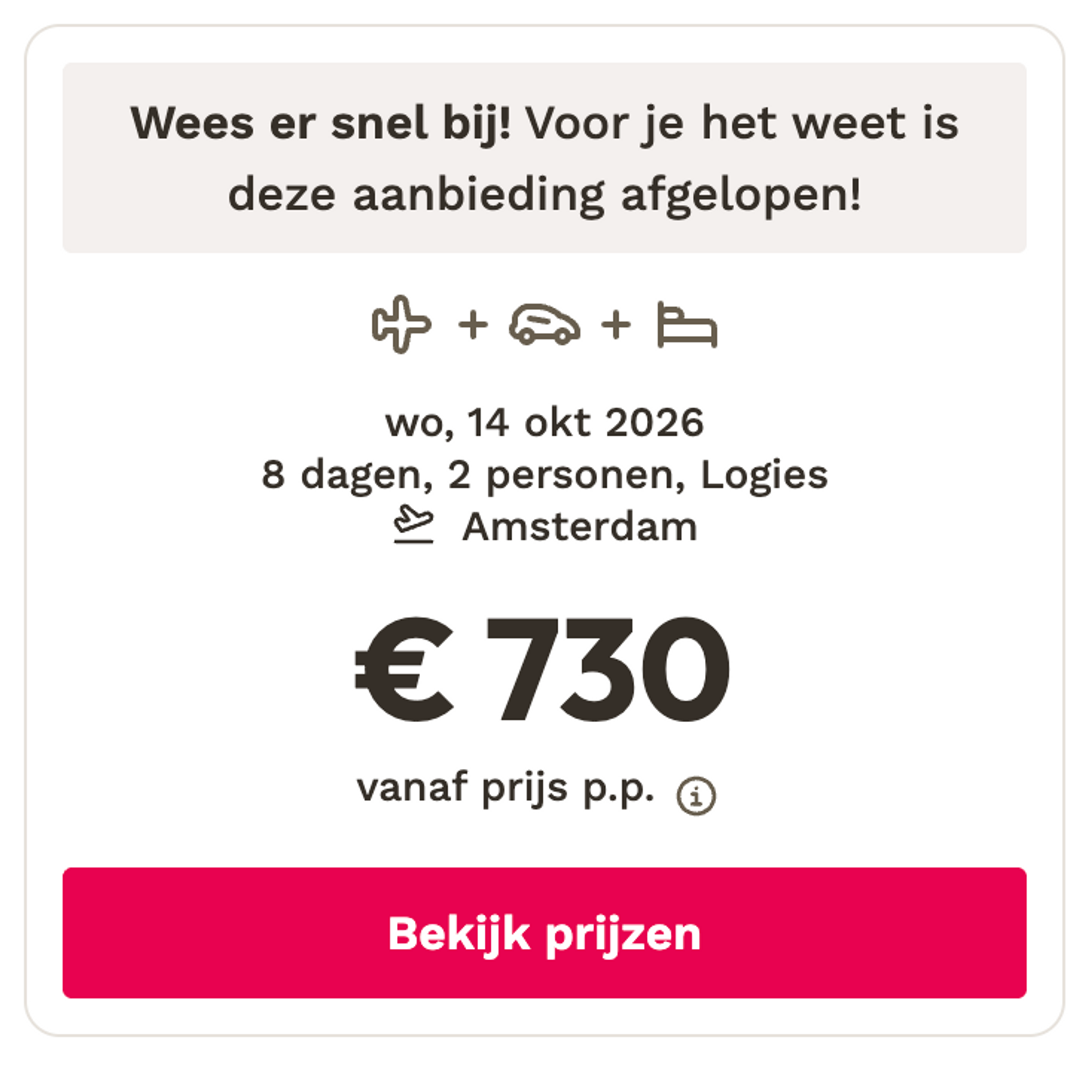 Boekingsvoorbeeld