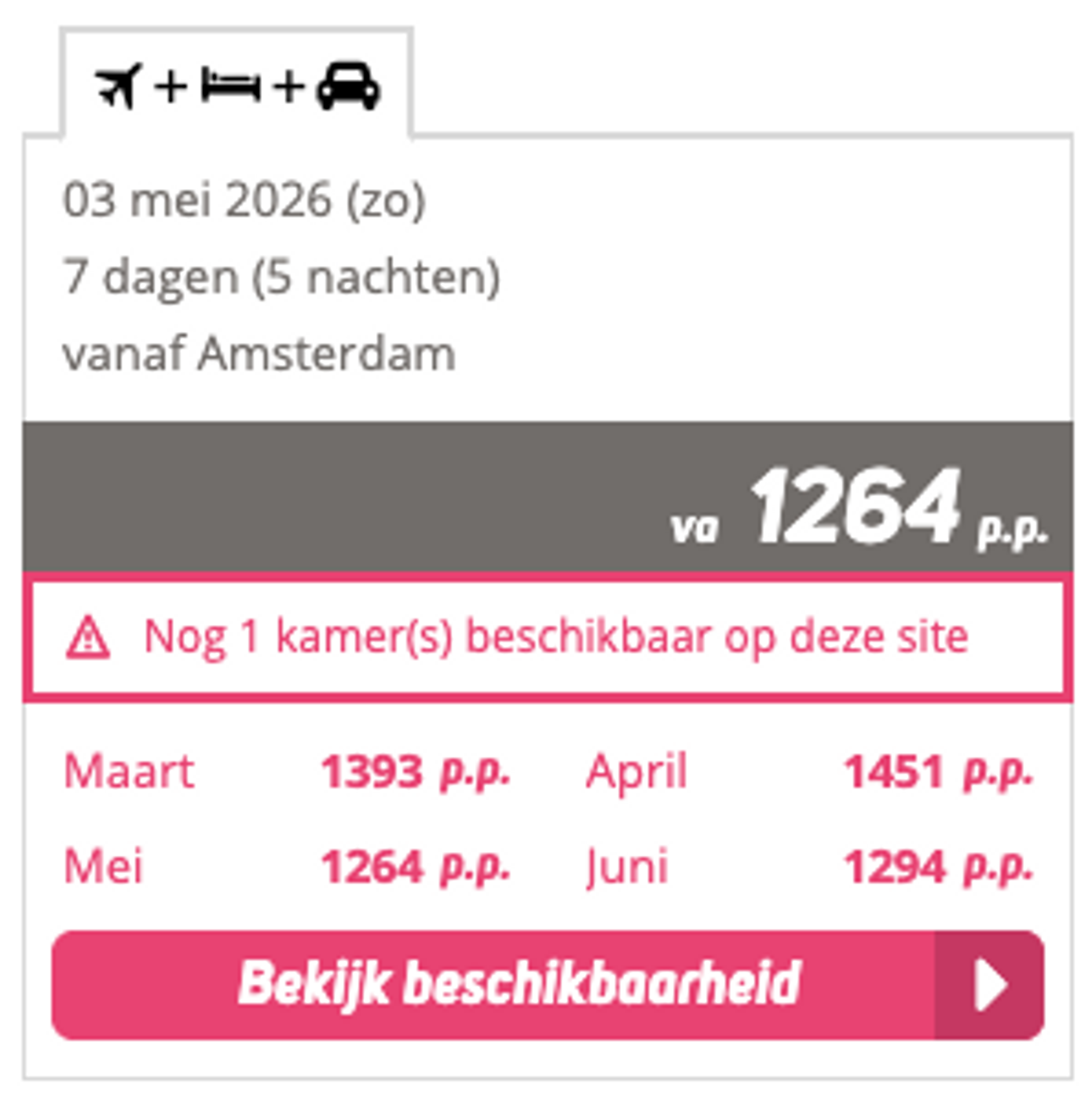 Boekingsvoorbeeld