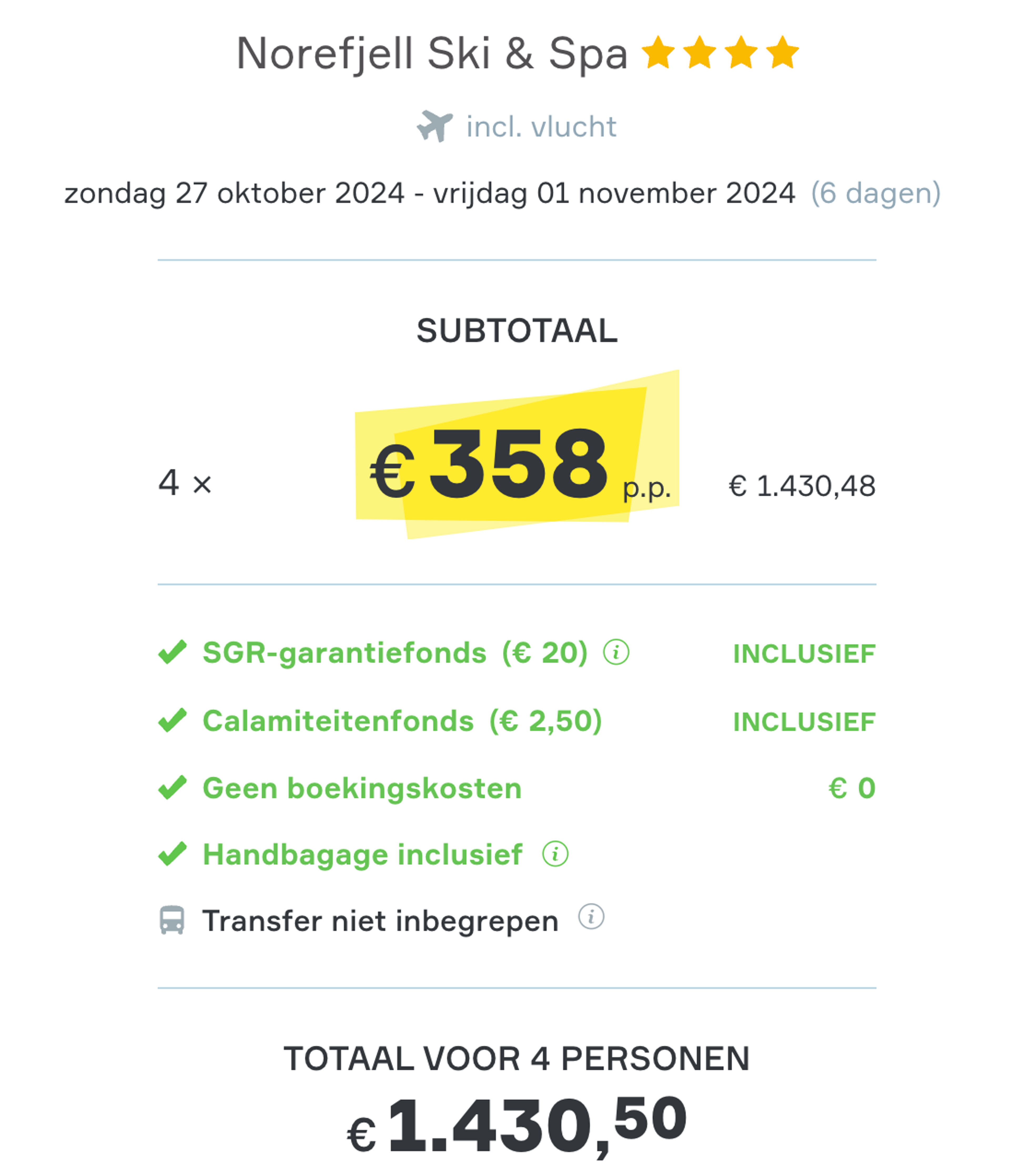Boekingsvoorbeeld