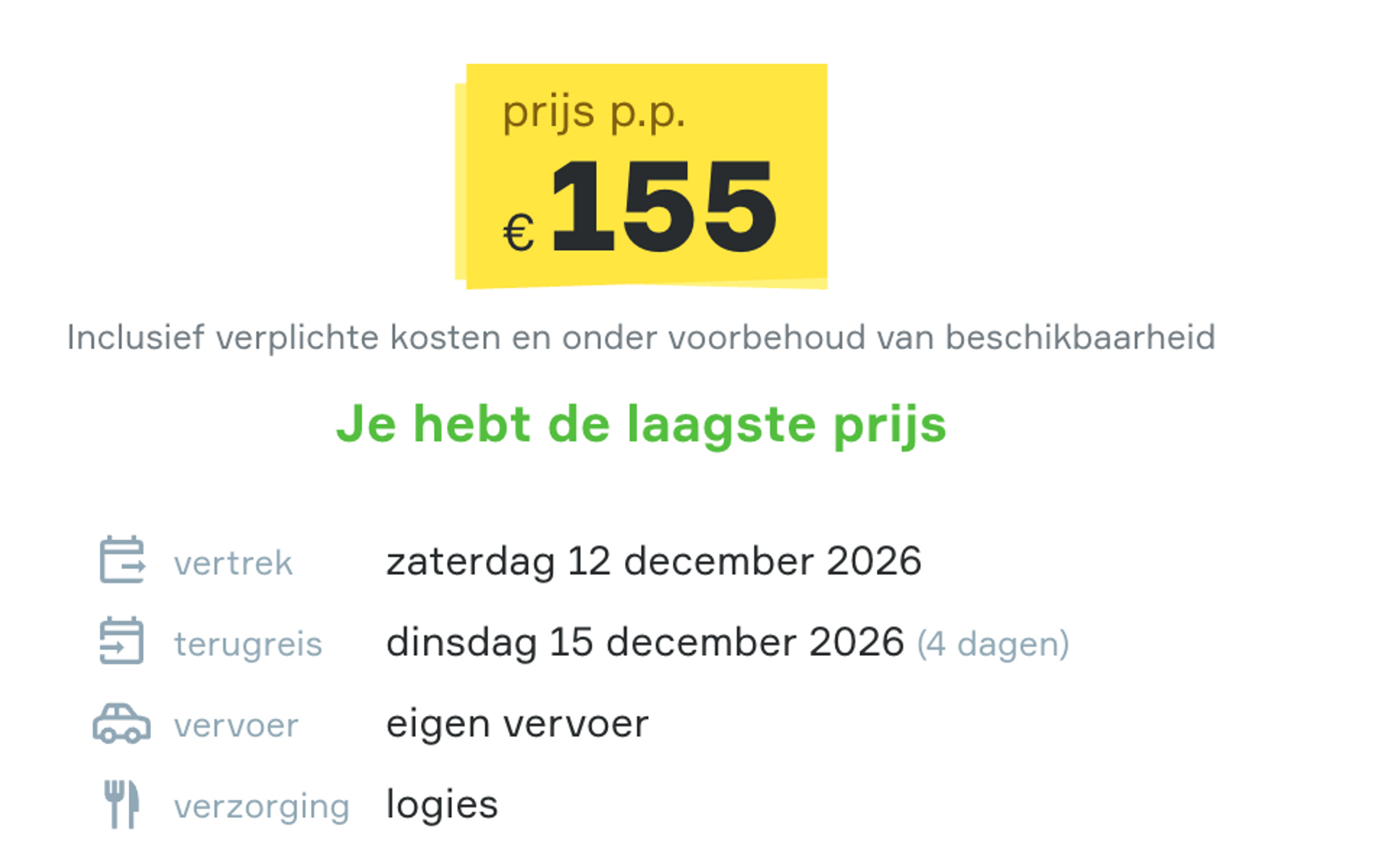 Boekingsvoorbeeld