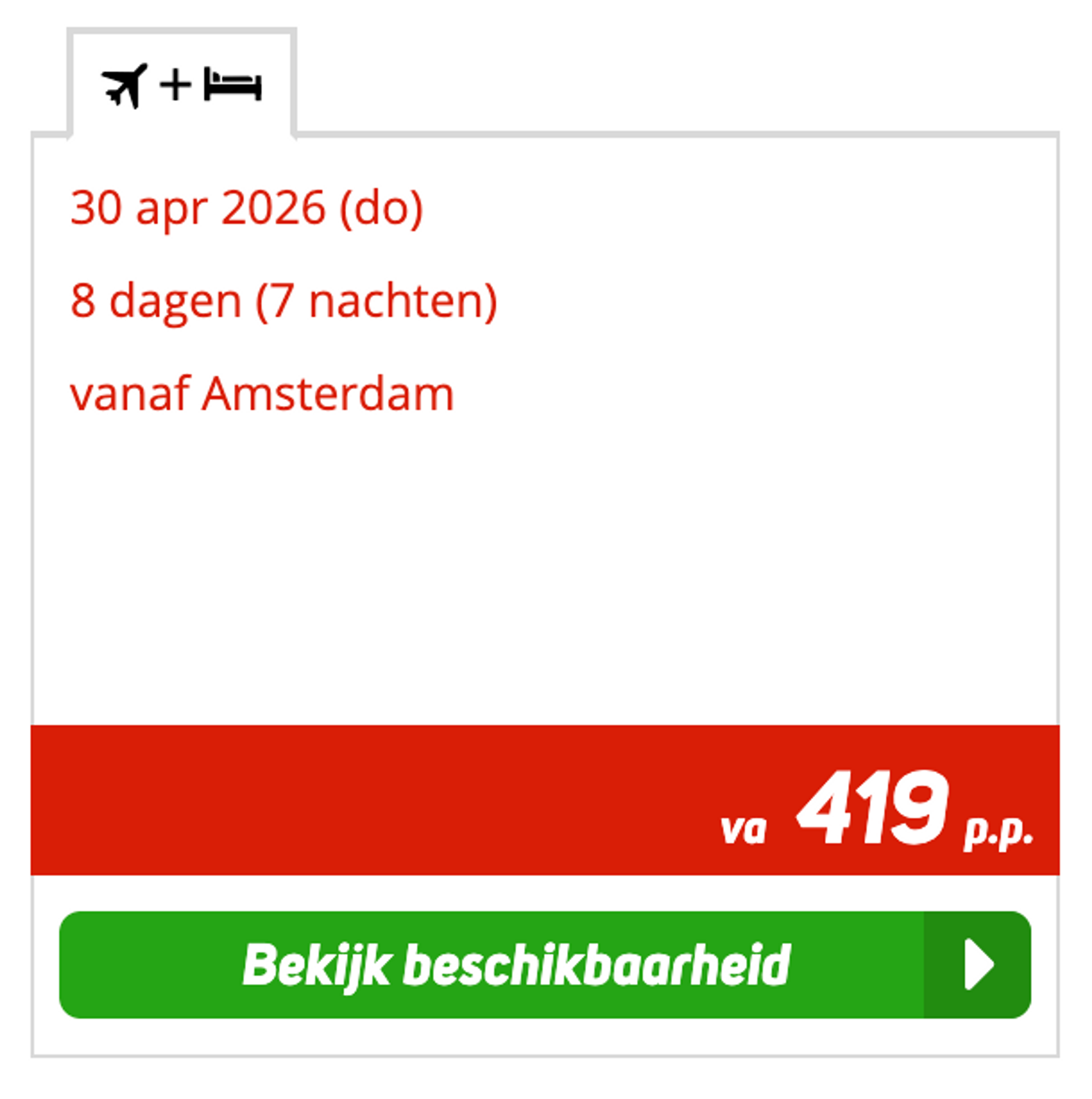 Boekingsvoorbeeld