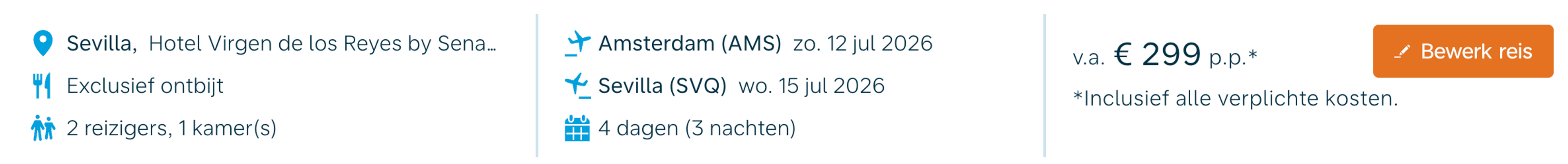 Boekingsvoorbeeld