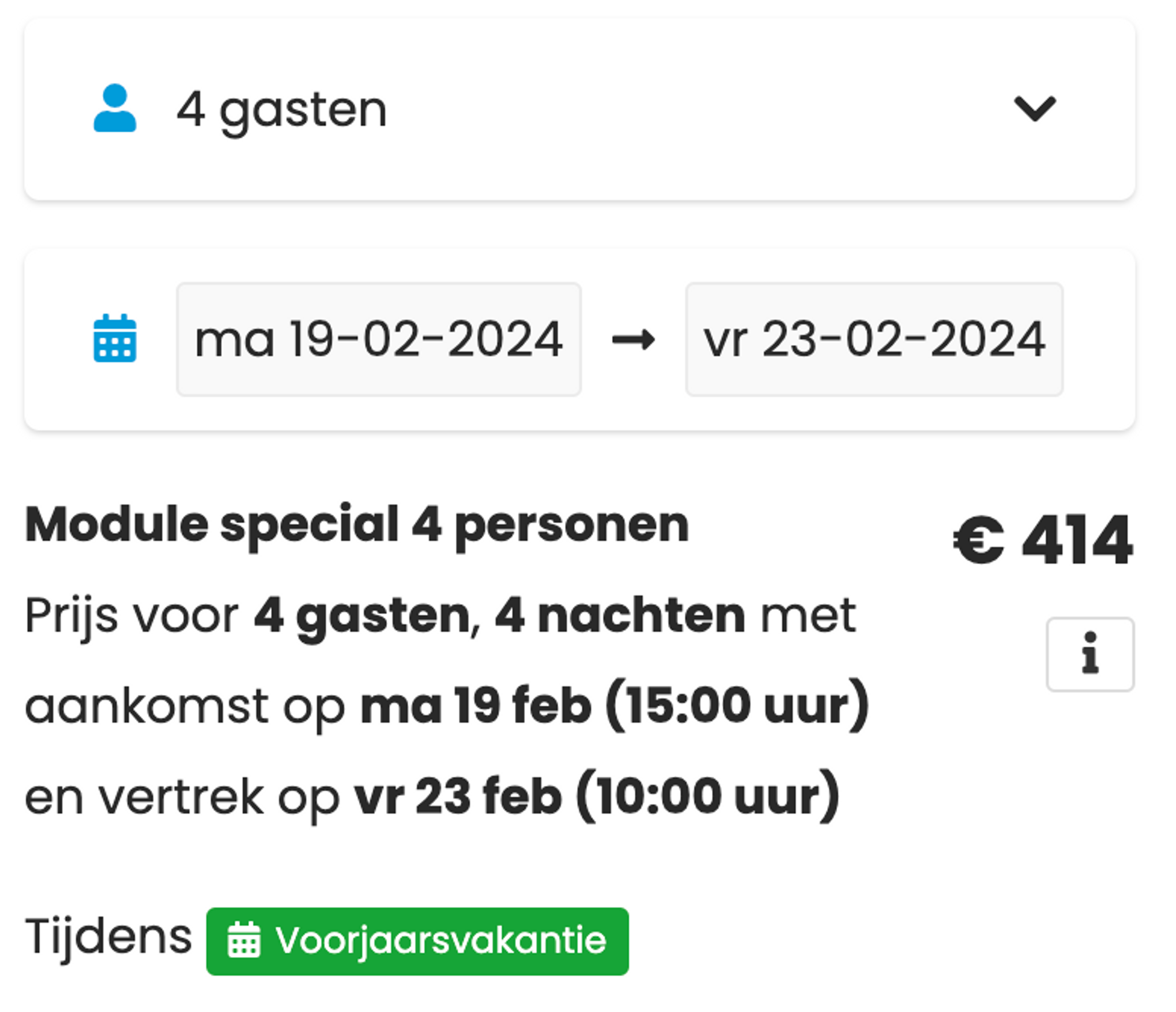 Boekingsvoorbeeld