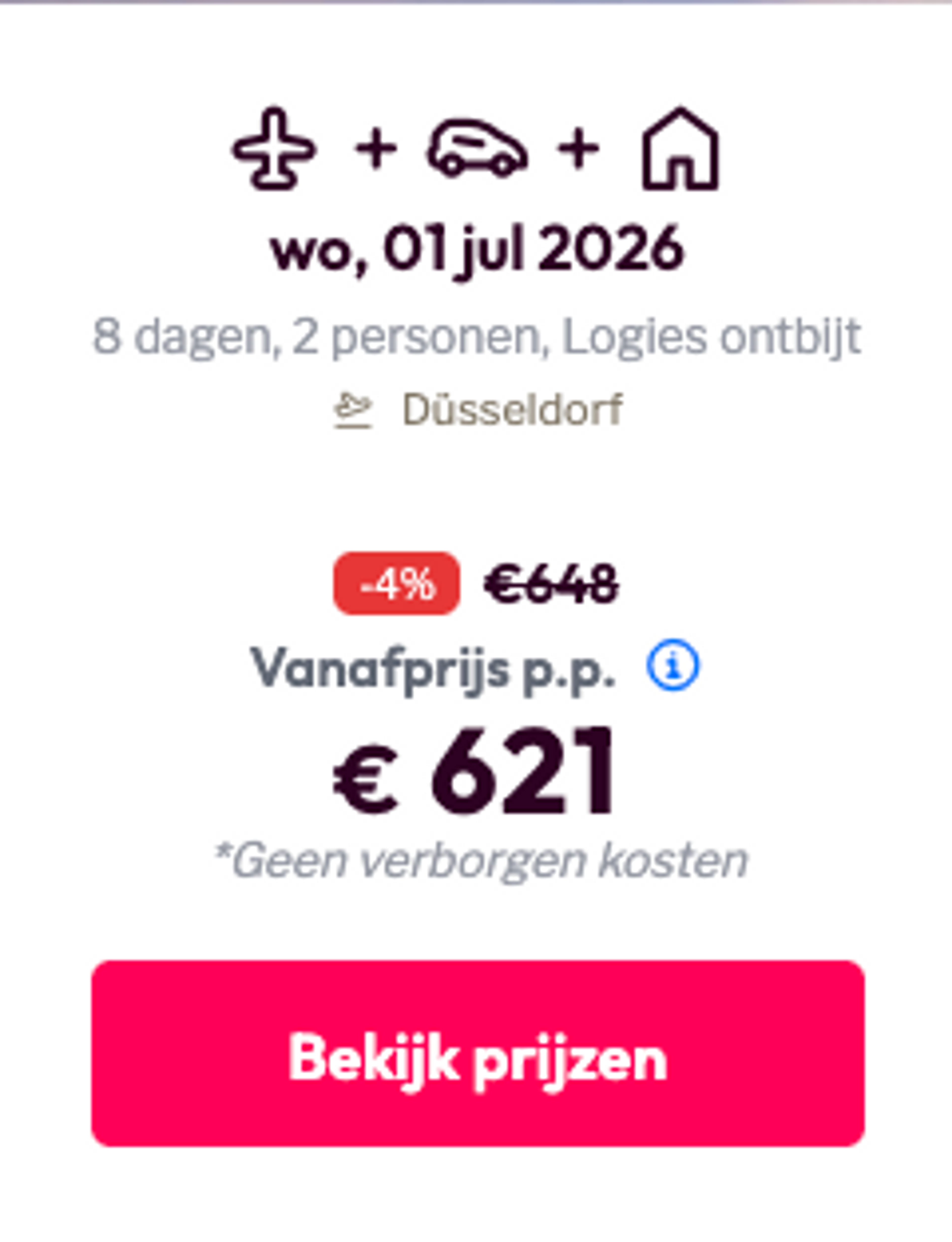 Boekingsvoorbeeld