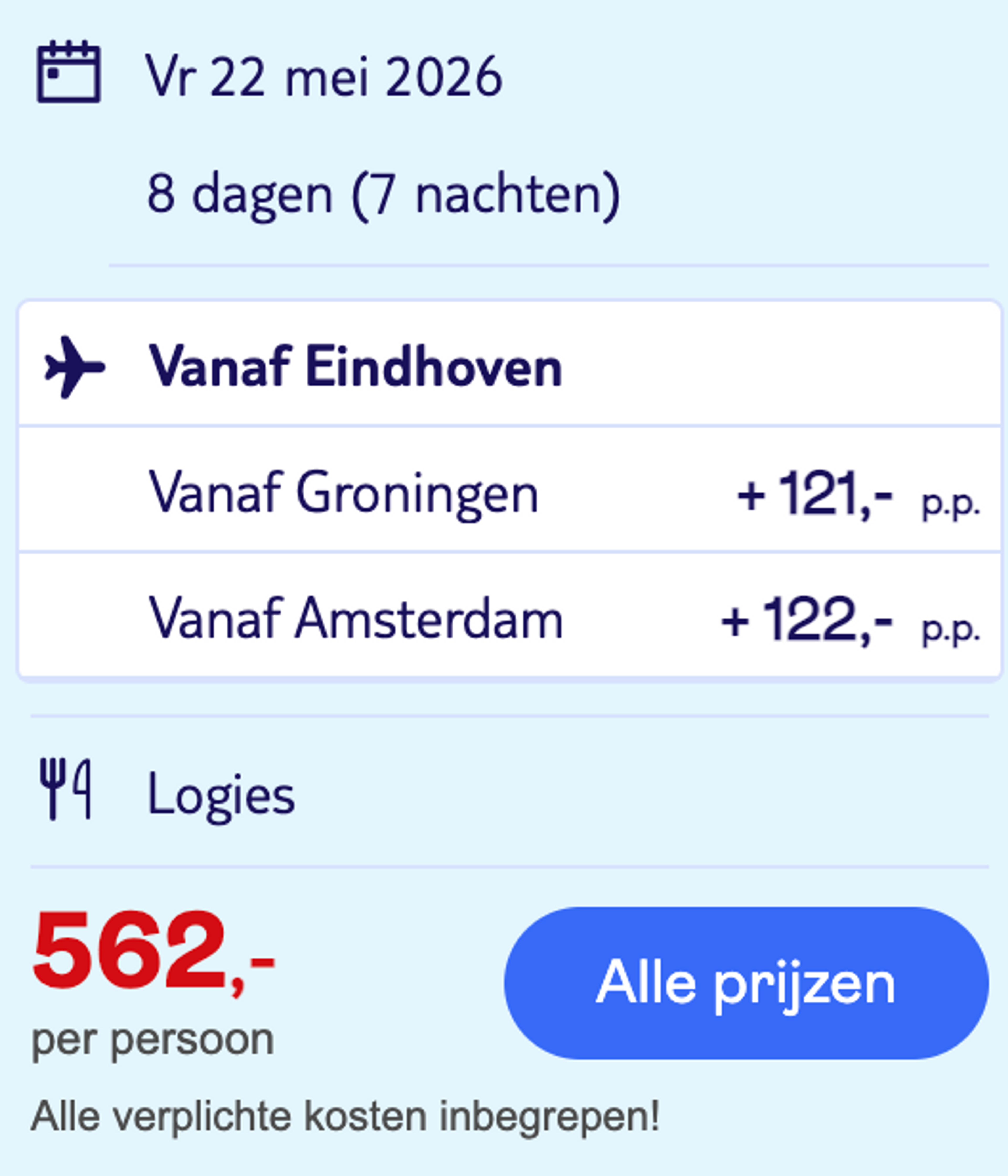 Boekingsvoorbeeld