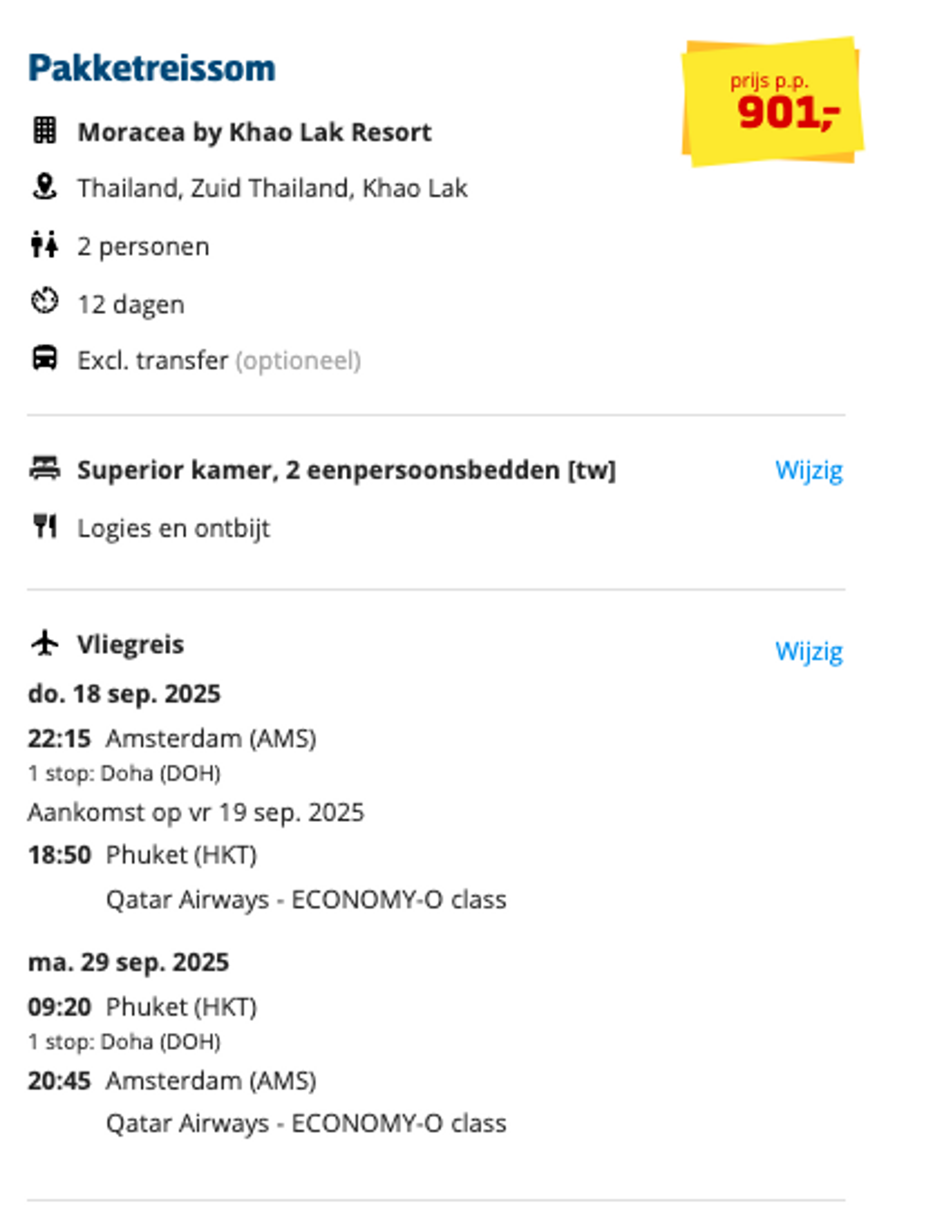 Boekingsvoorbeeld