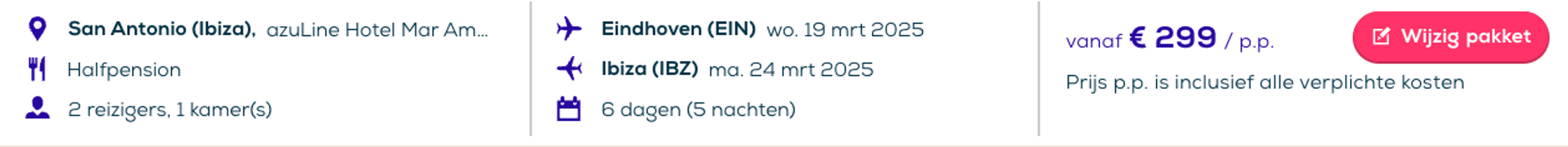 Boekingsvoorbeeld
