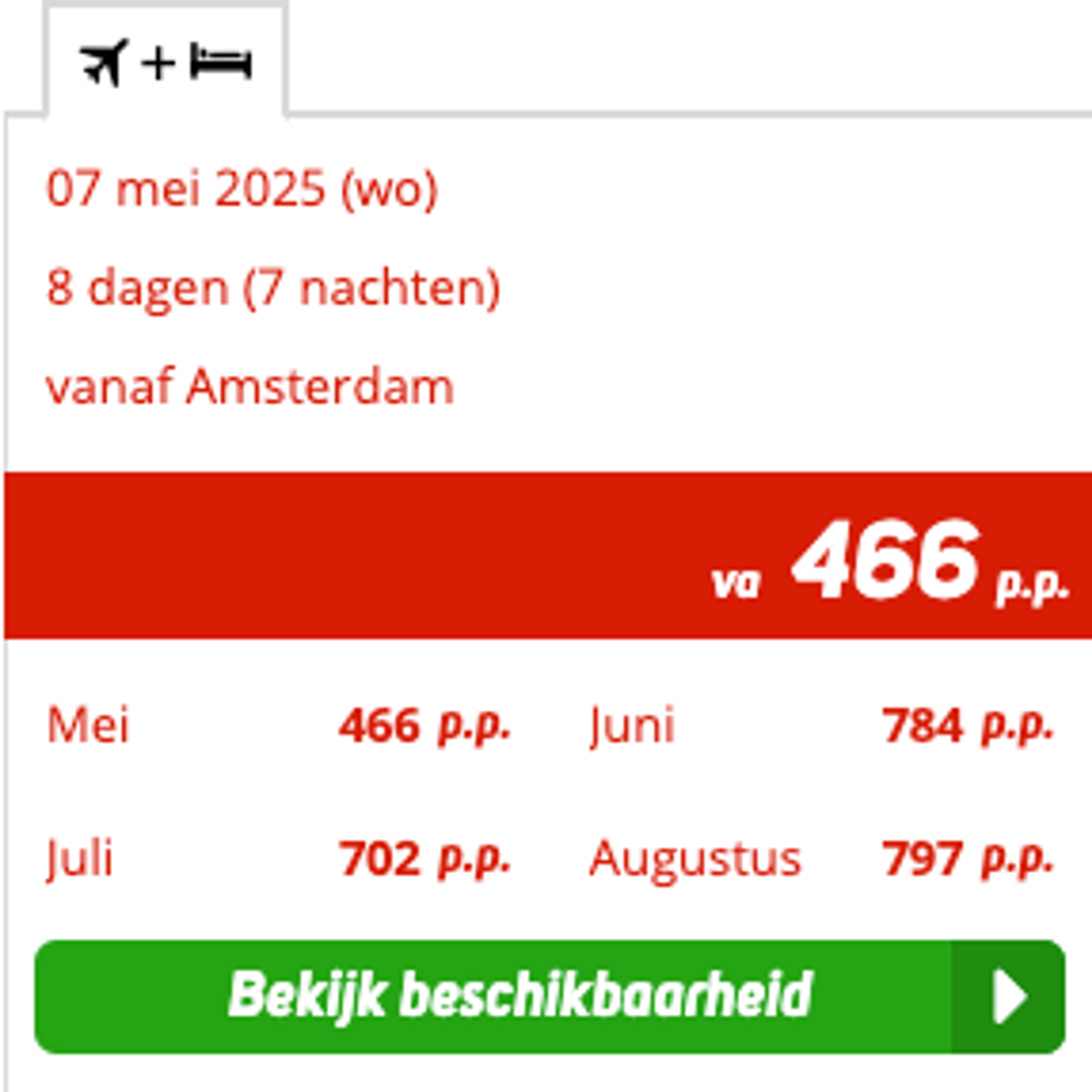 Boekingsvoorbeeld