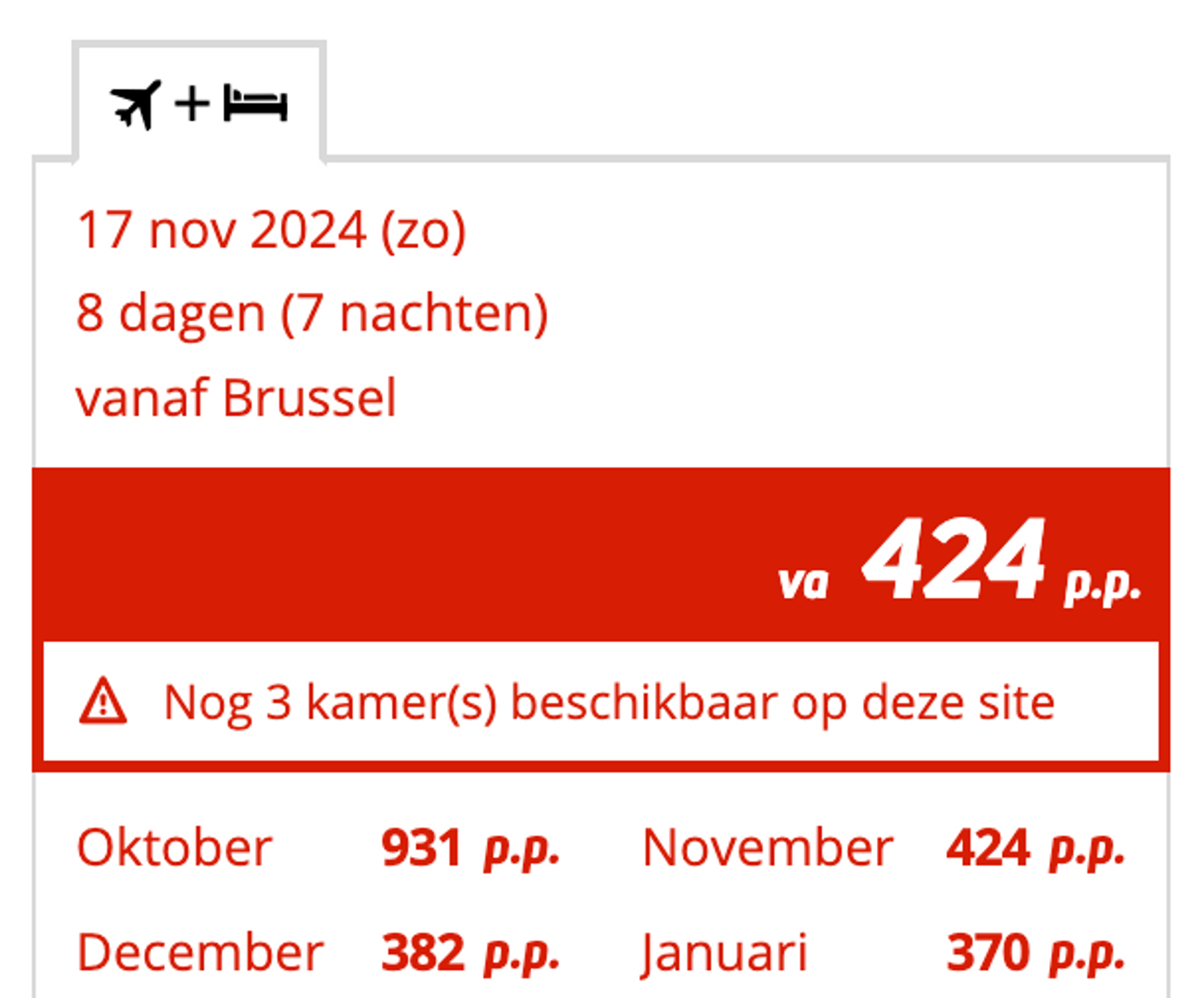 Boekingsvoorbeeld
