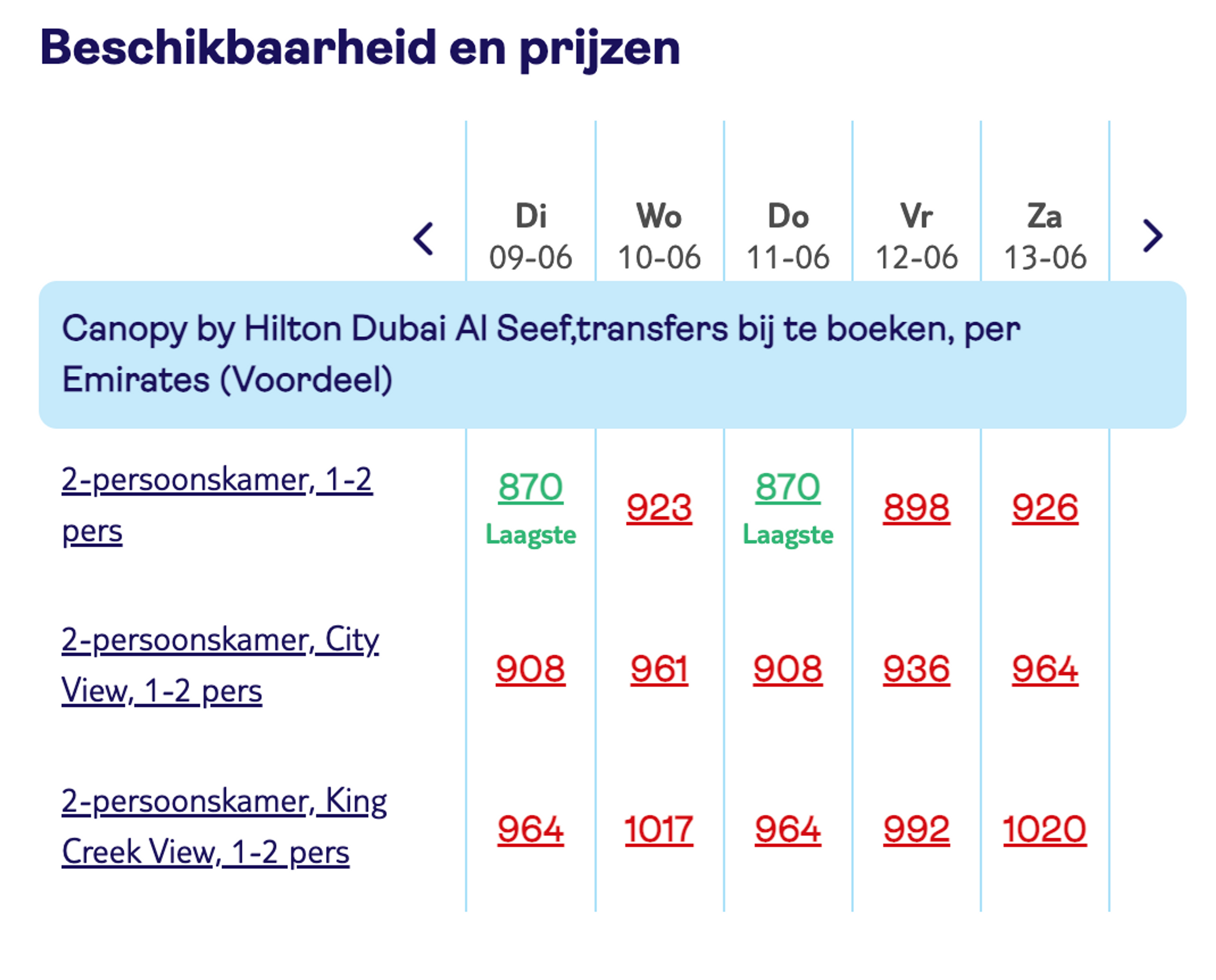 Boekingsvoorbeeld