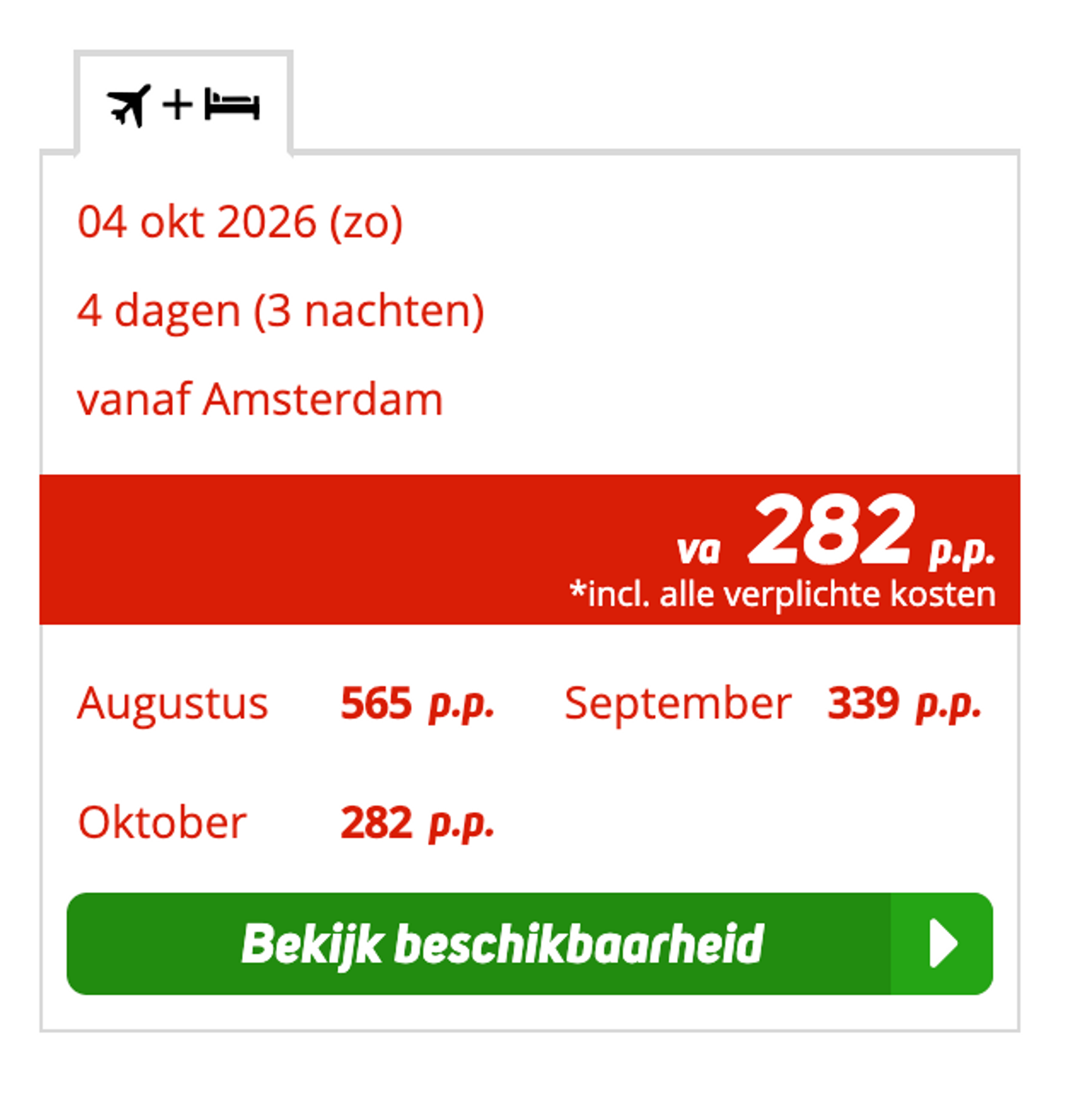 Boekingsvoorbeeld