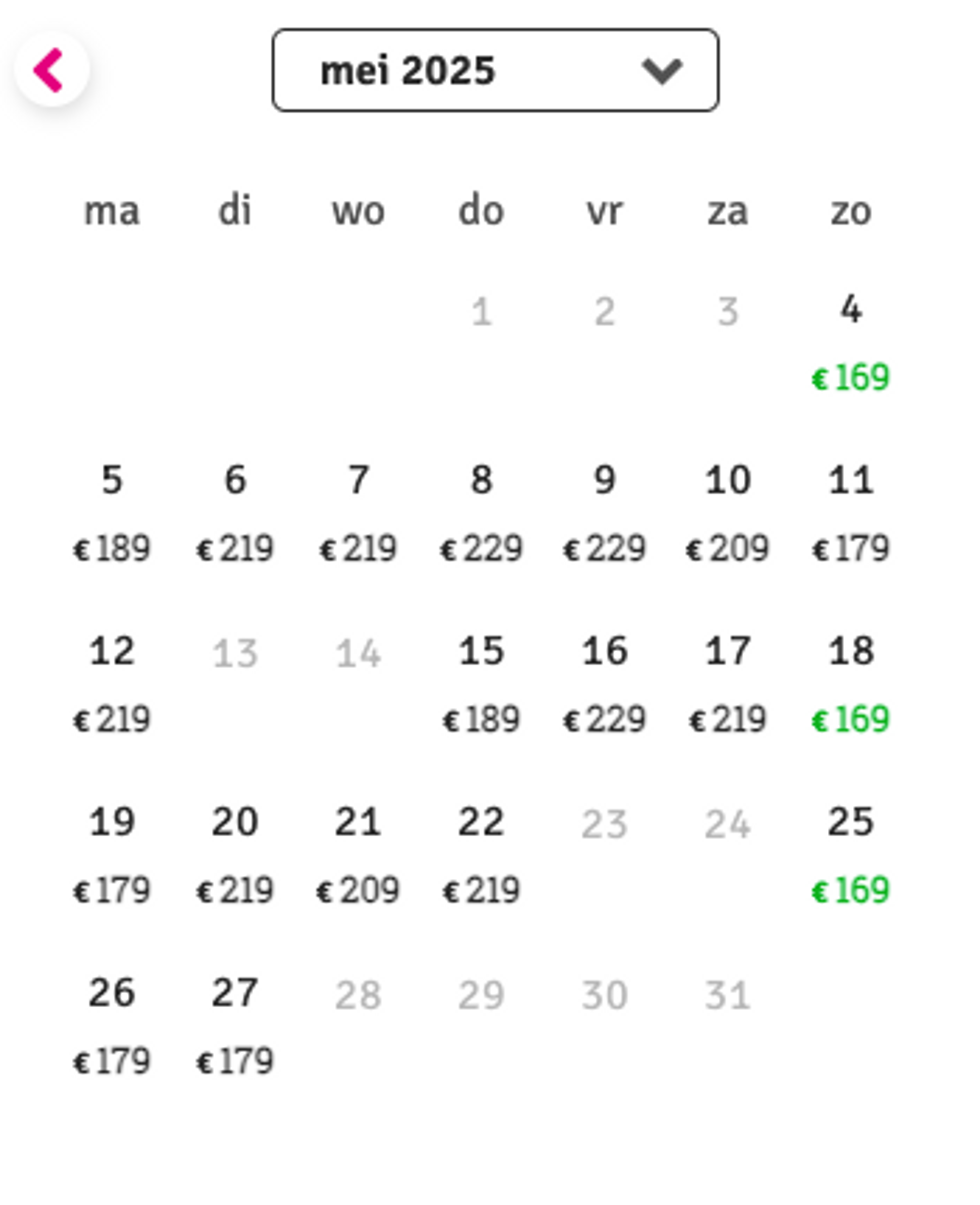 Boekingsvoorbeeld