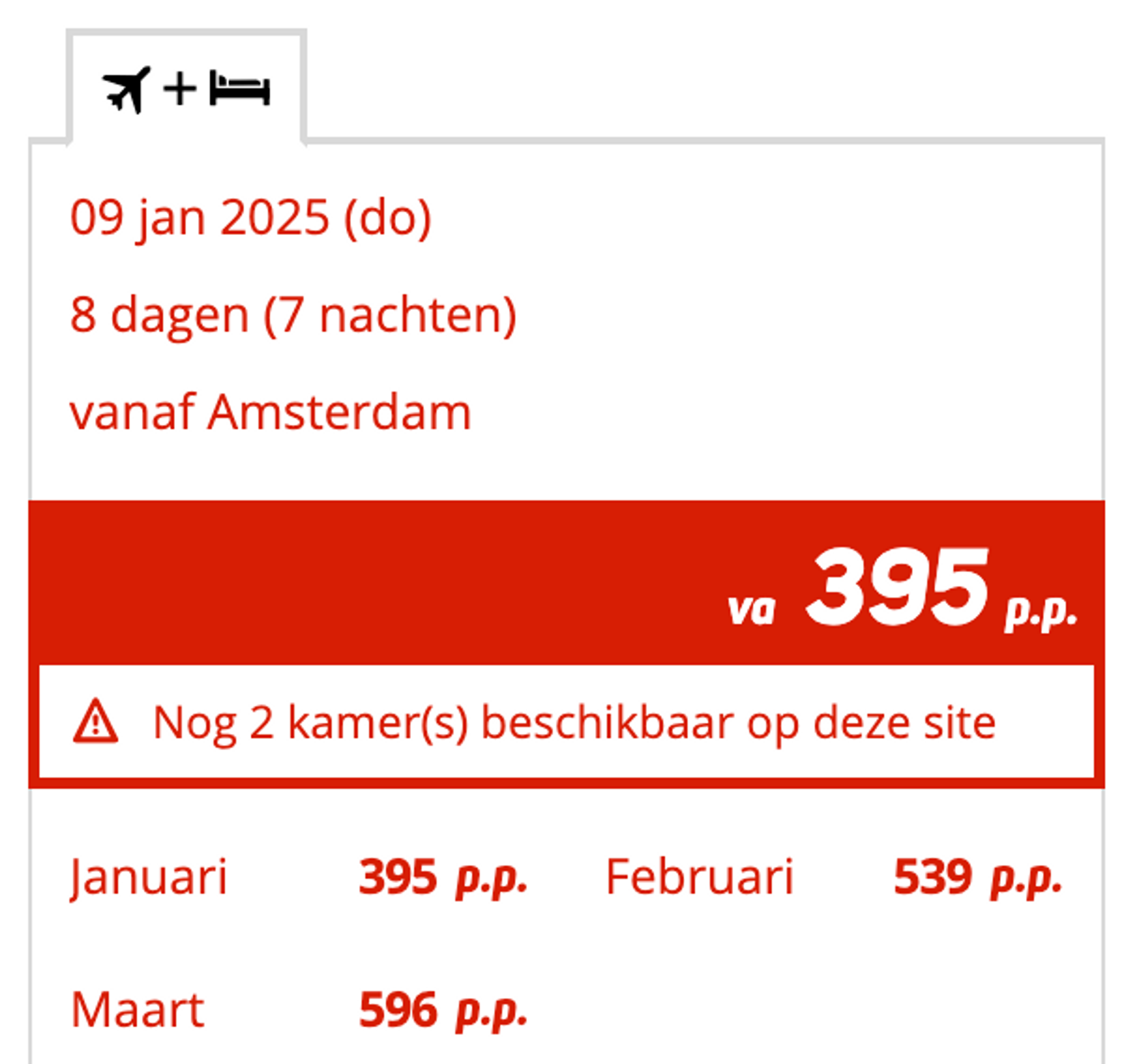Boekingsvoorbeeld