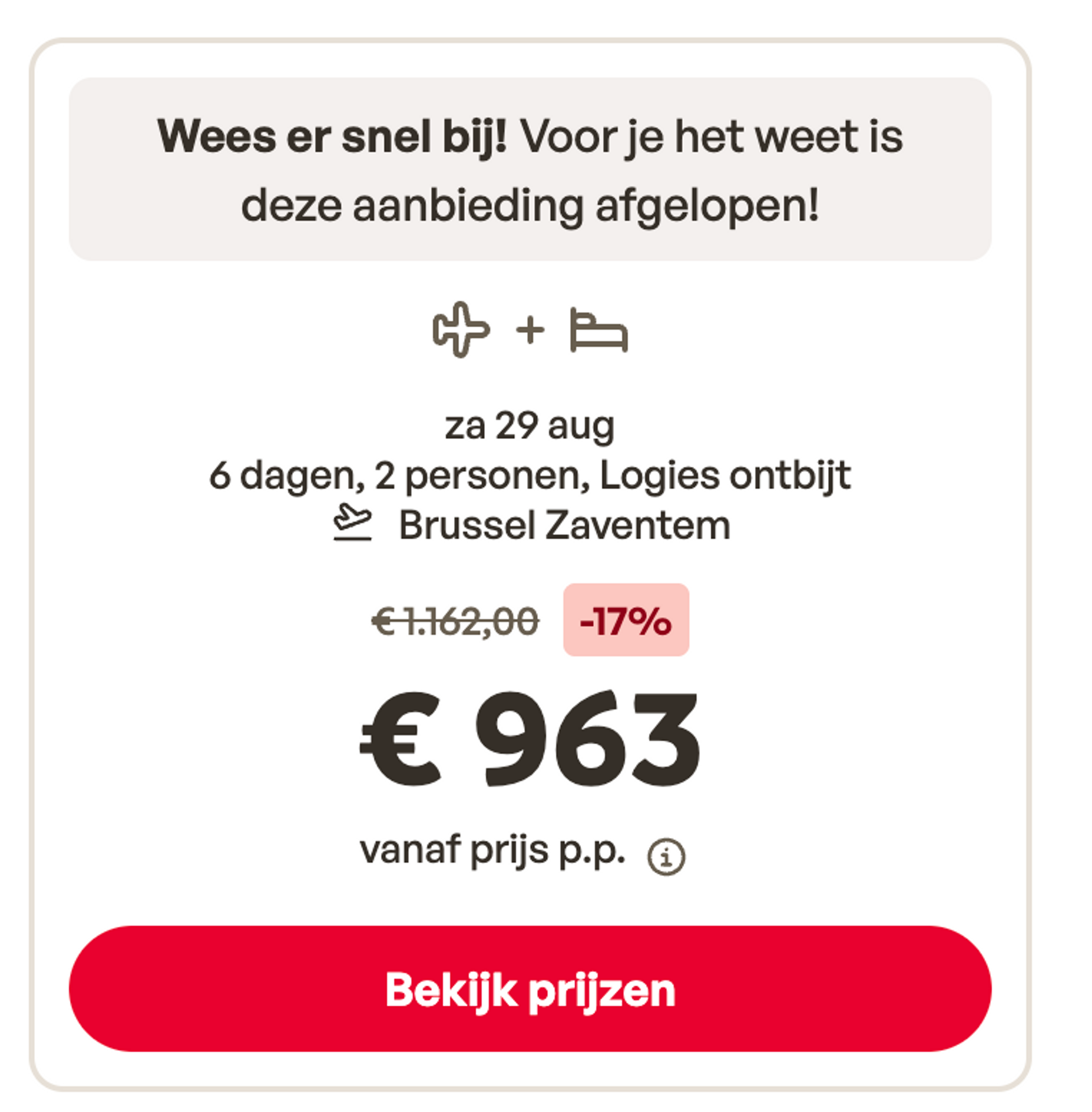Boekingsvoorbeeld