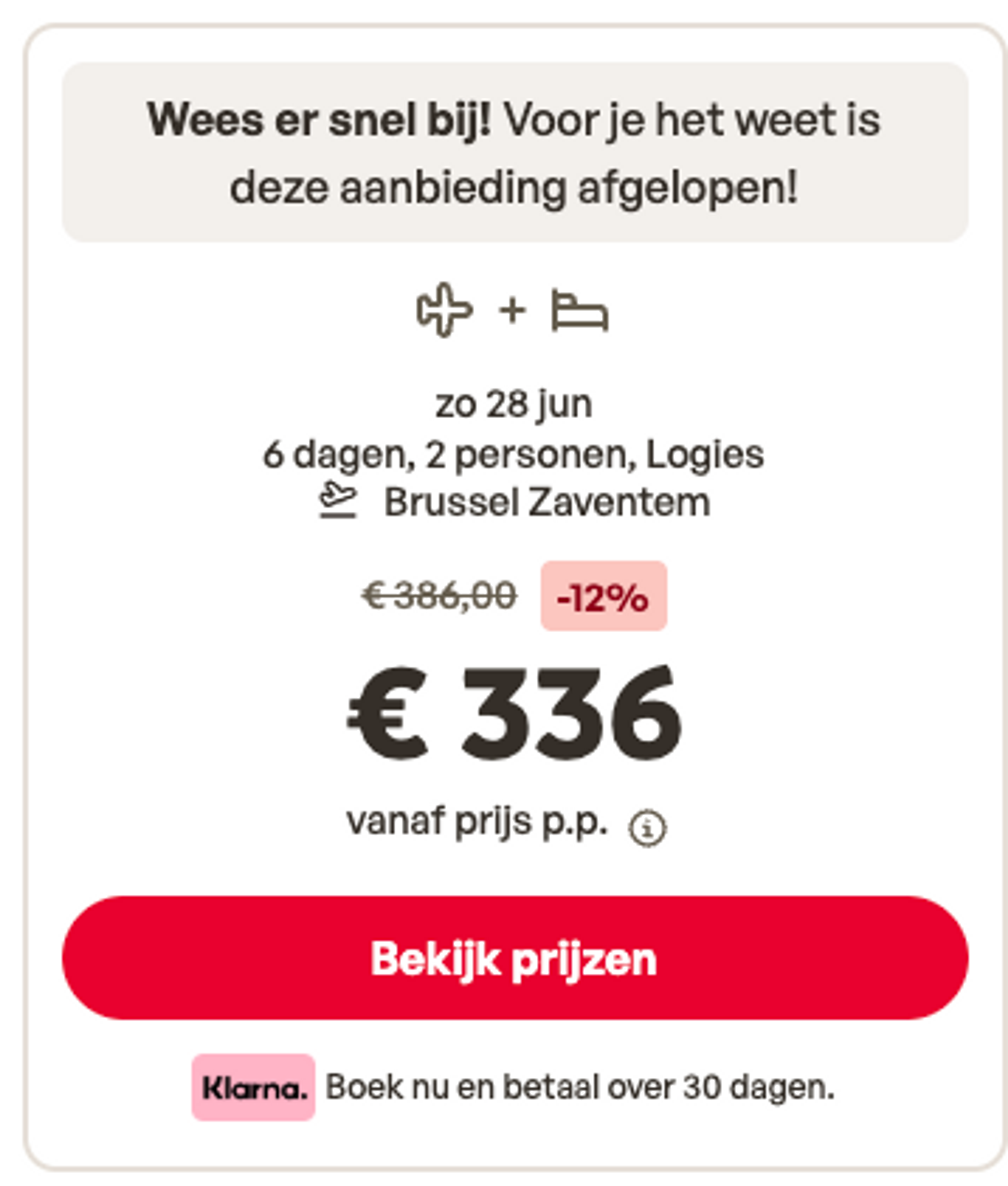 Boekingsvoorbeeld