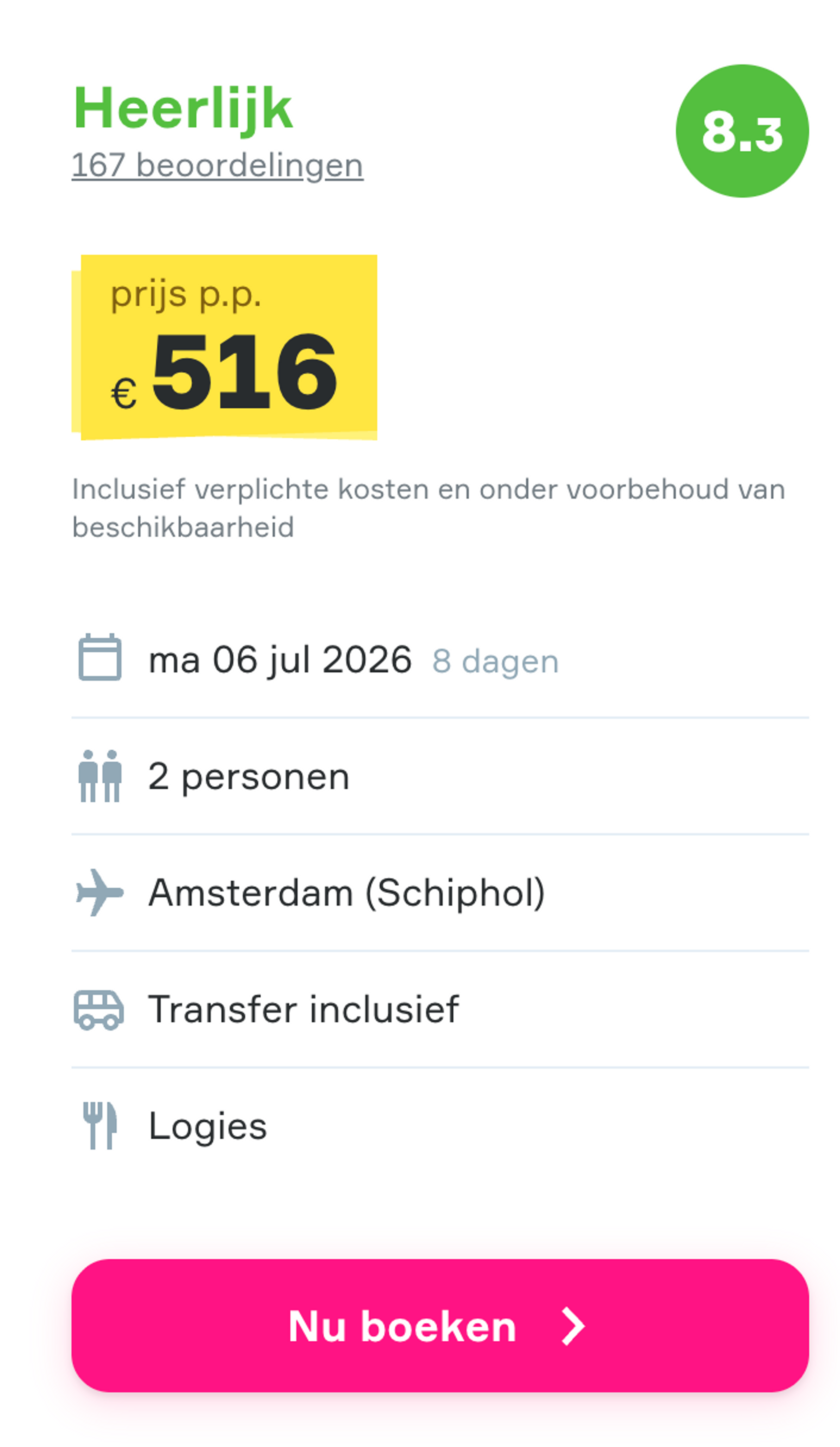 Boekingsvoorbeeld