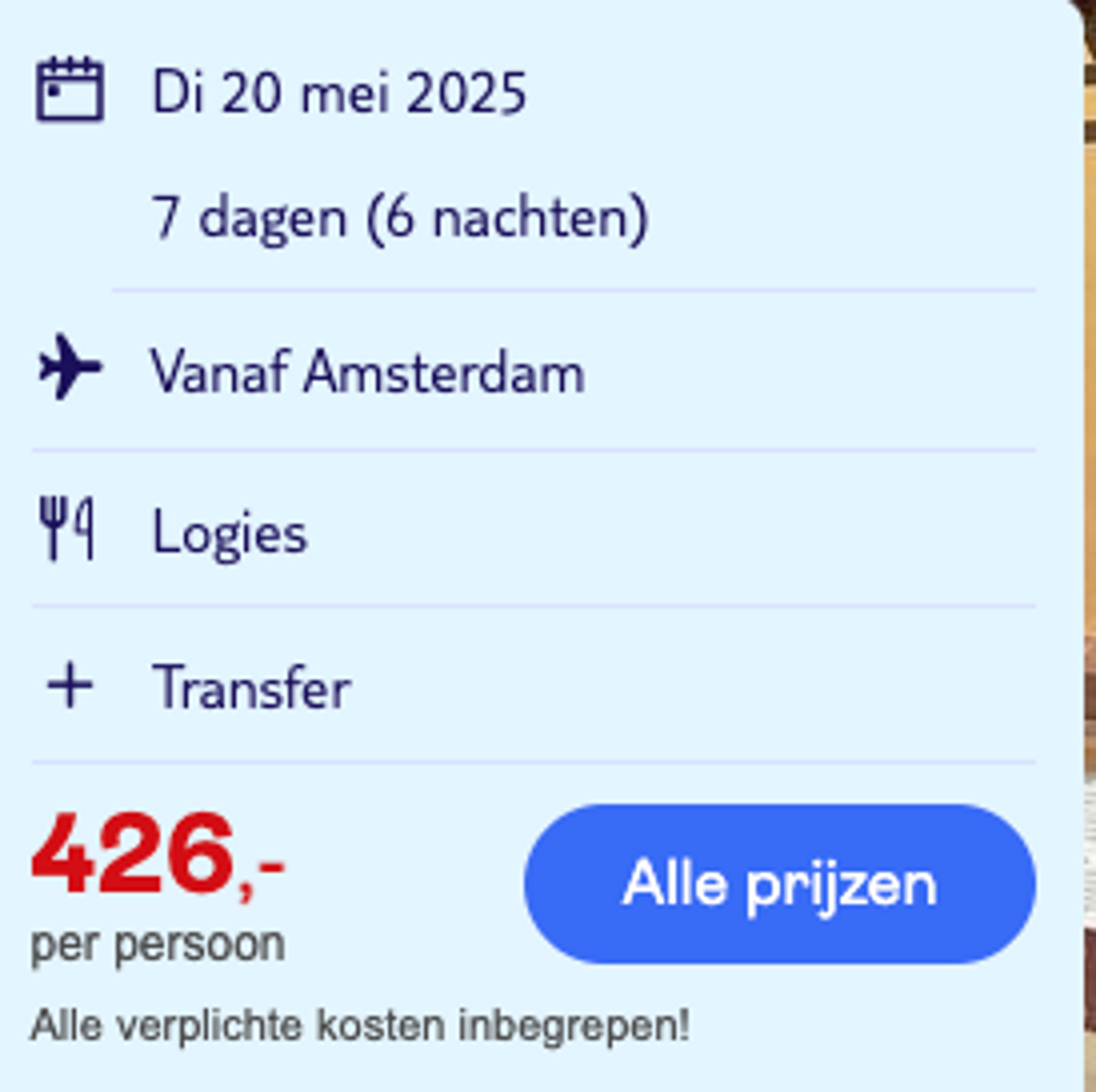 Boekingsvoorbeeld