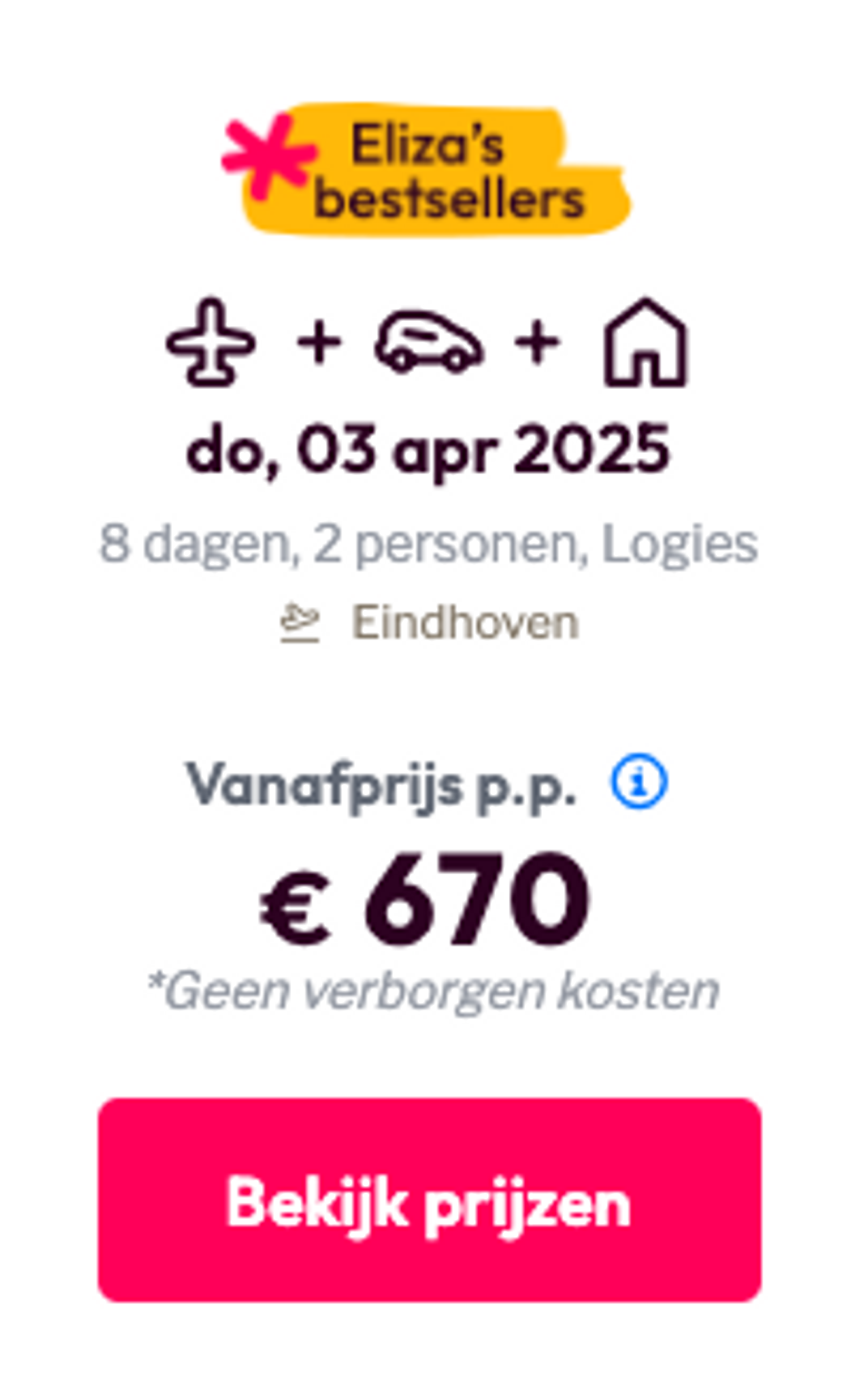 Boekingsvoorbeeld