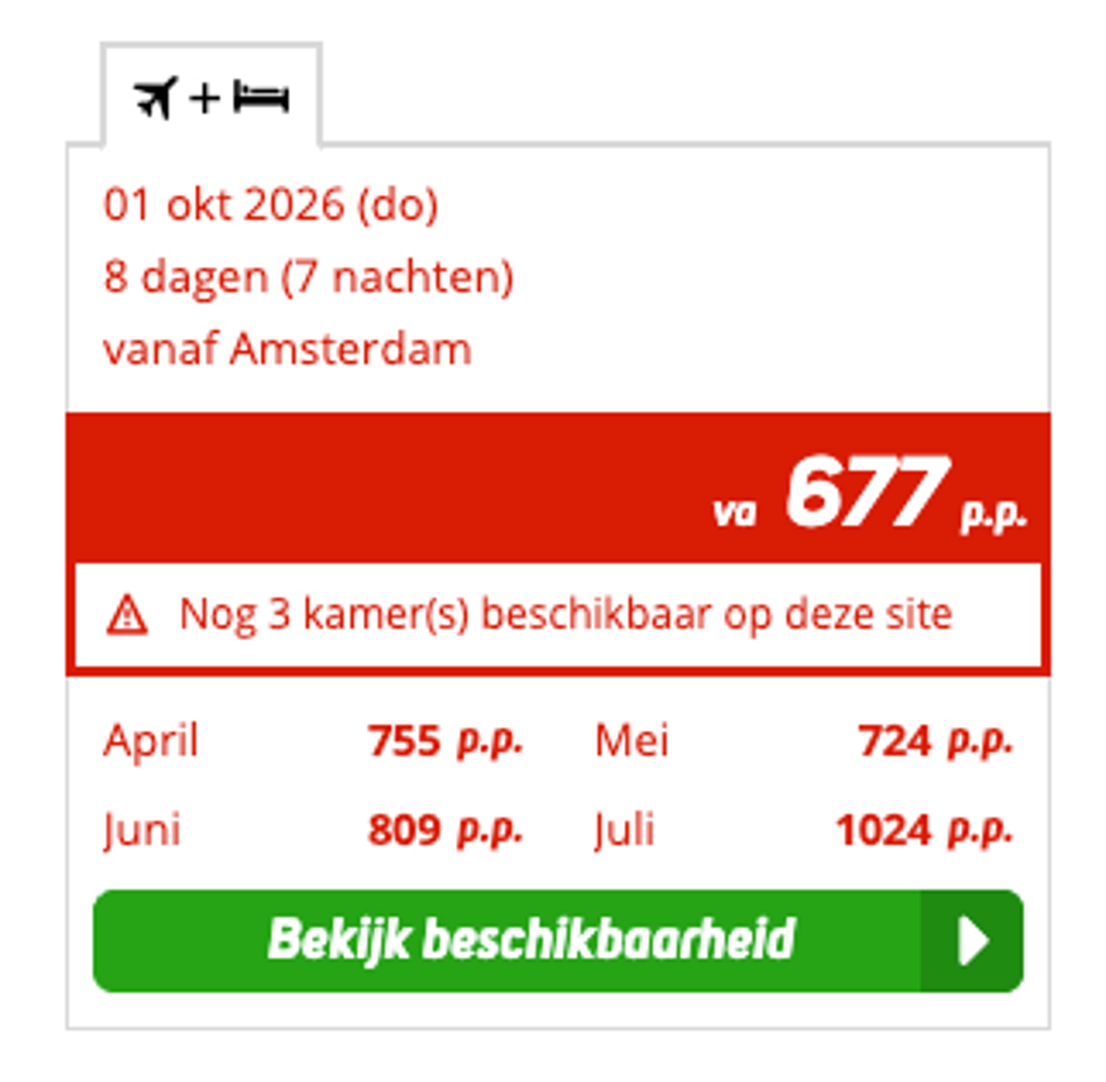 Boekingsvoorbeeld