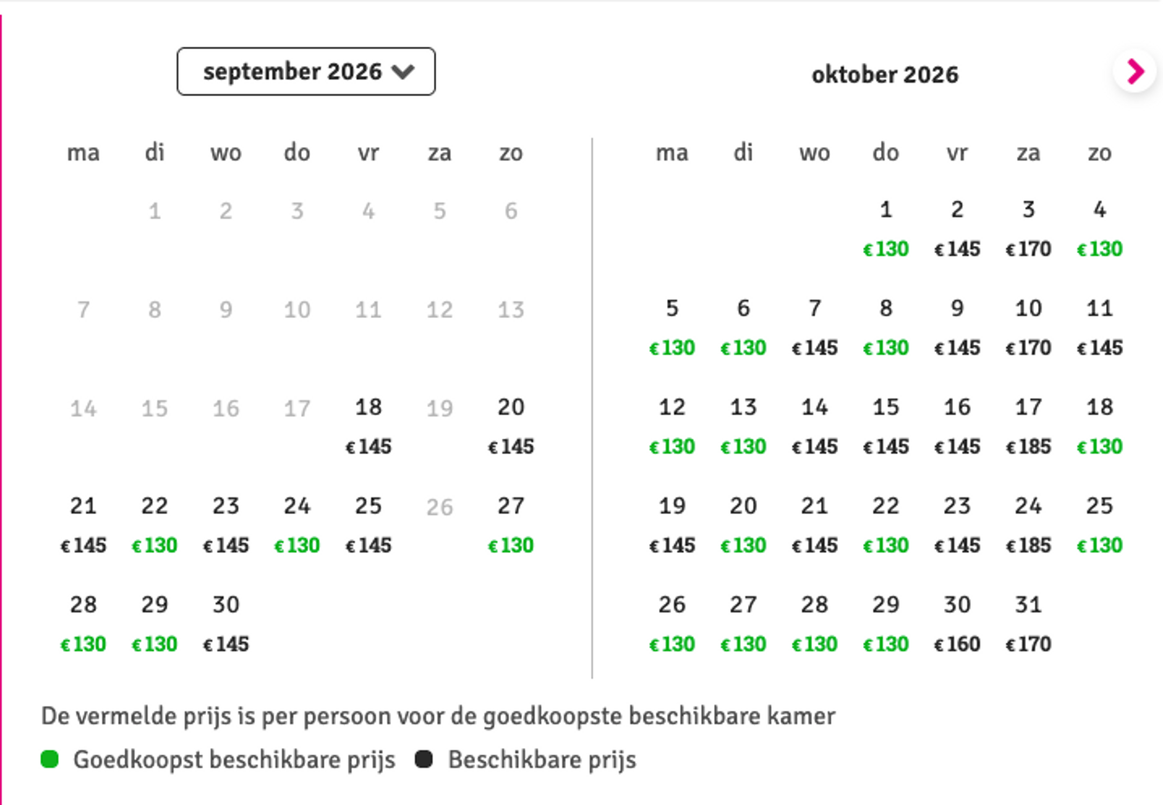 Boekingsvoorbeeld