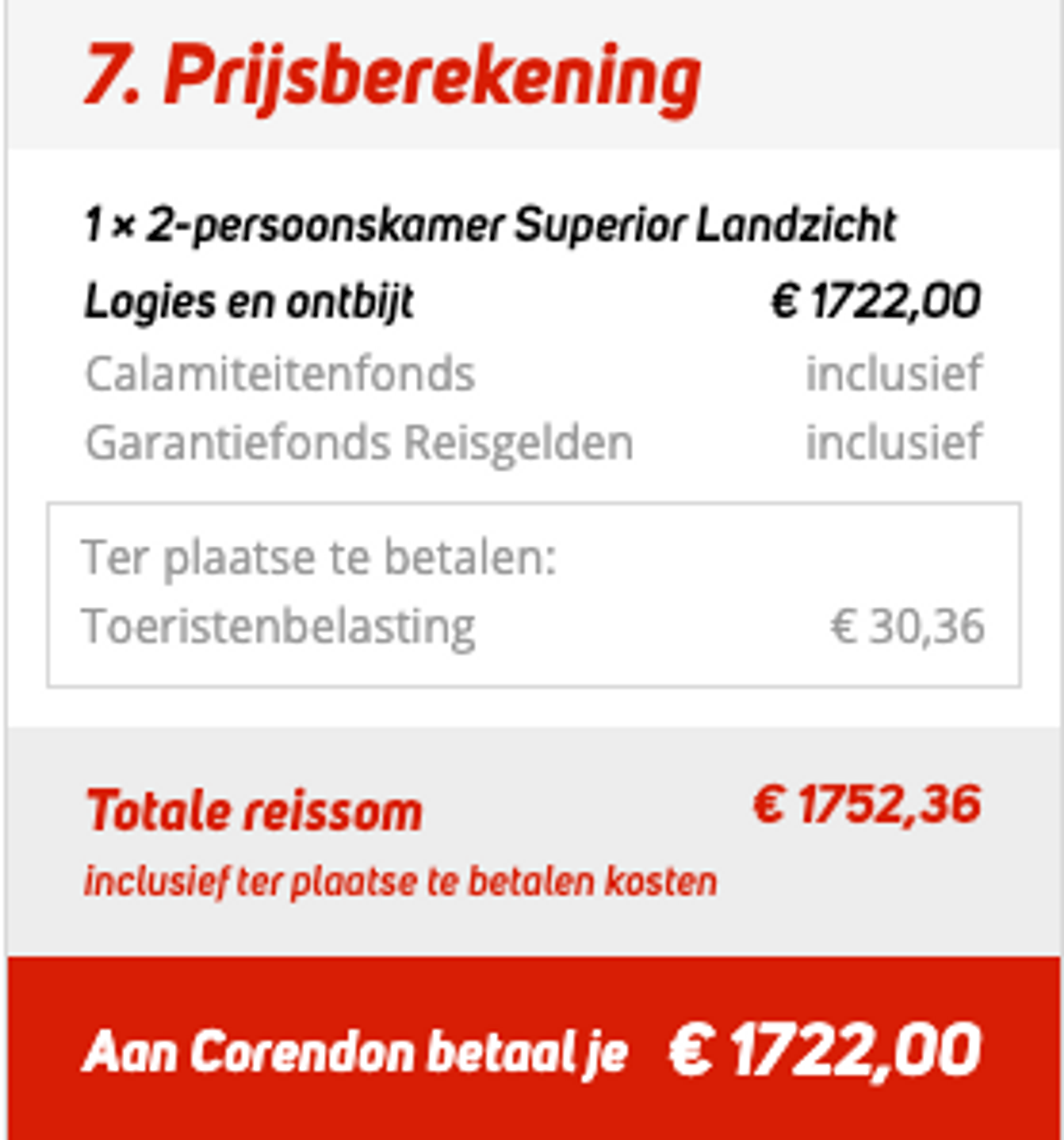 Boekingsvoorbeeld