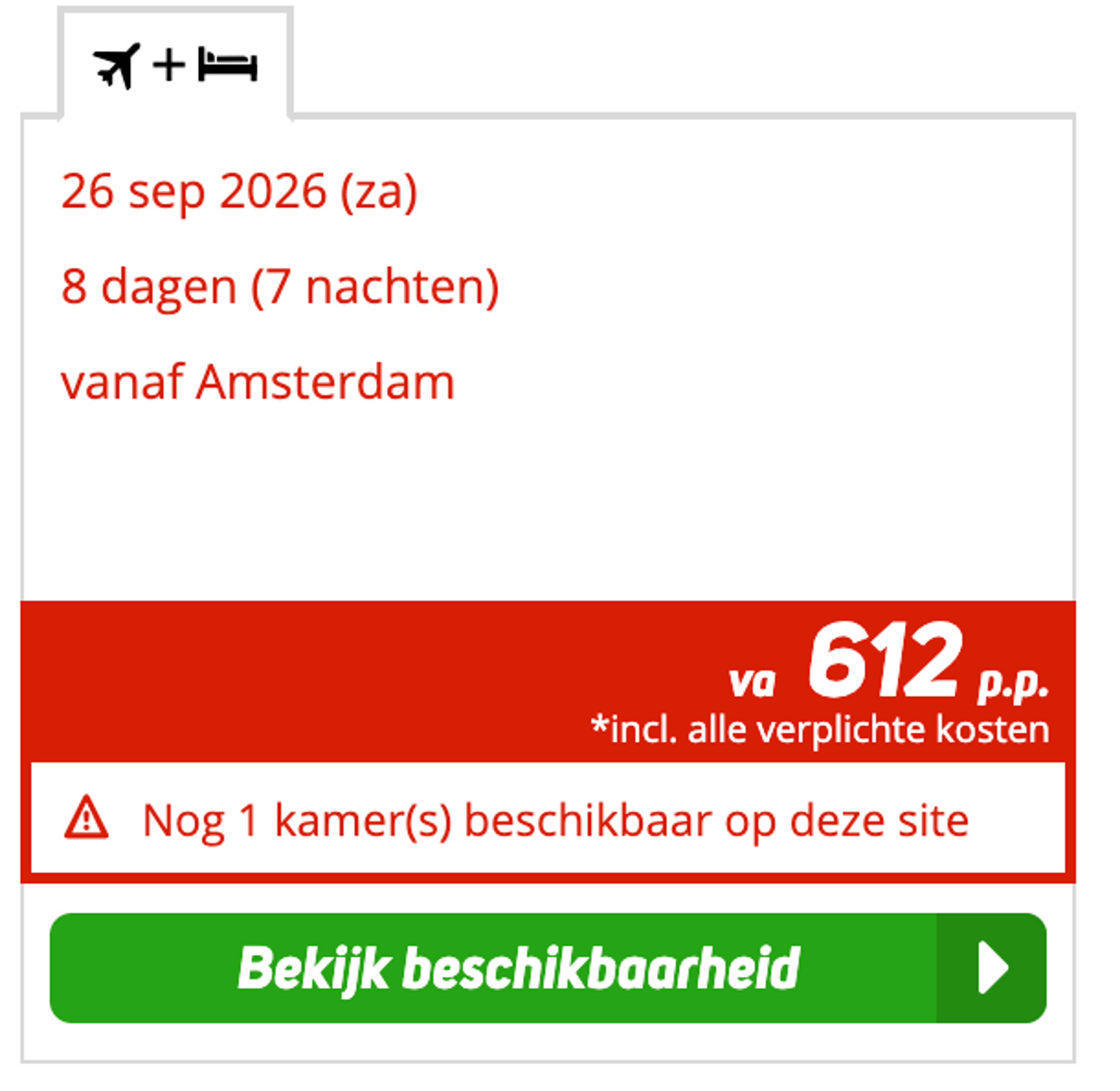 Boekingsvoorbeeld