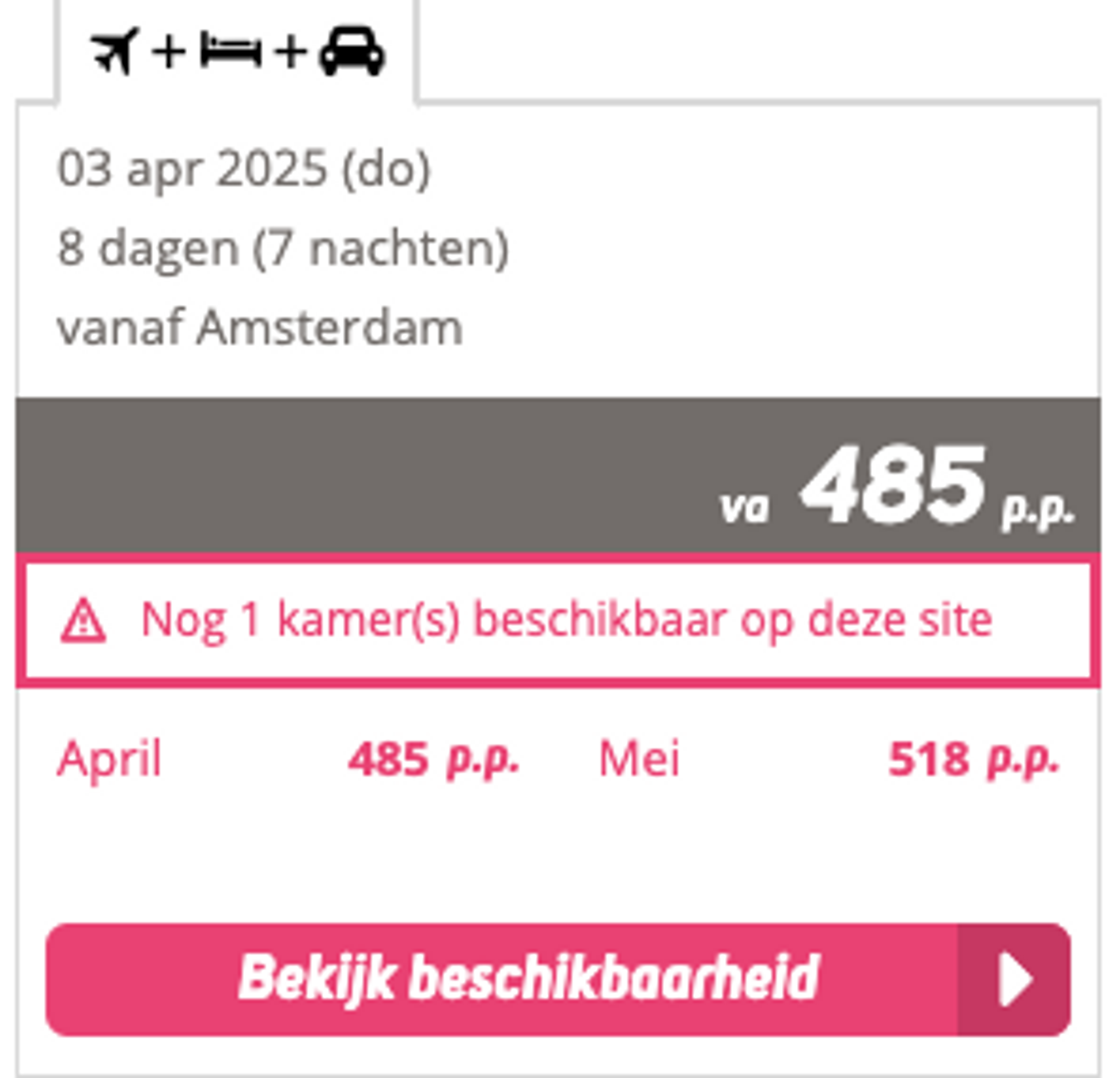 Boekingsvoorbeeld