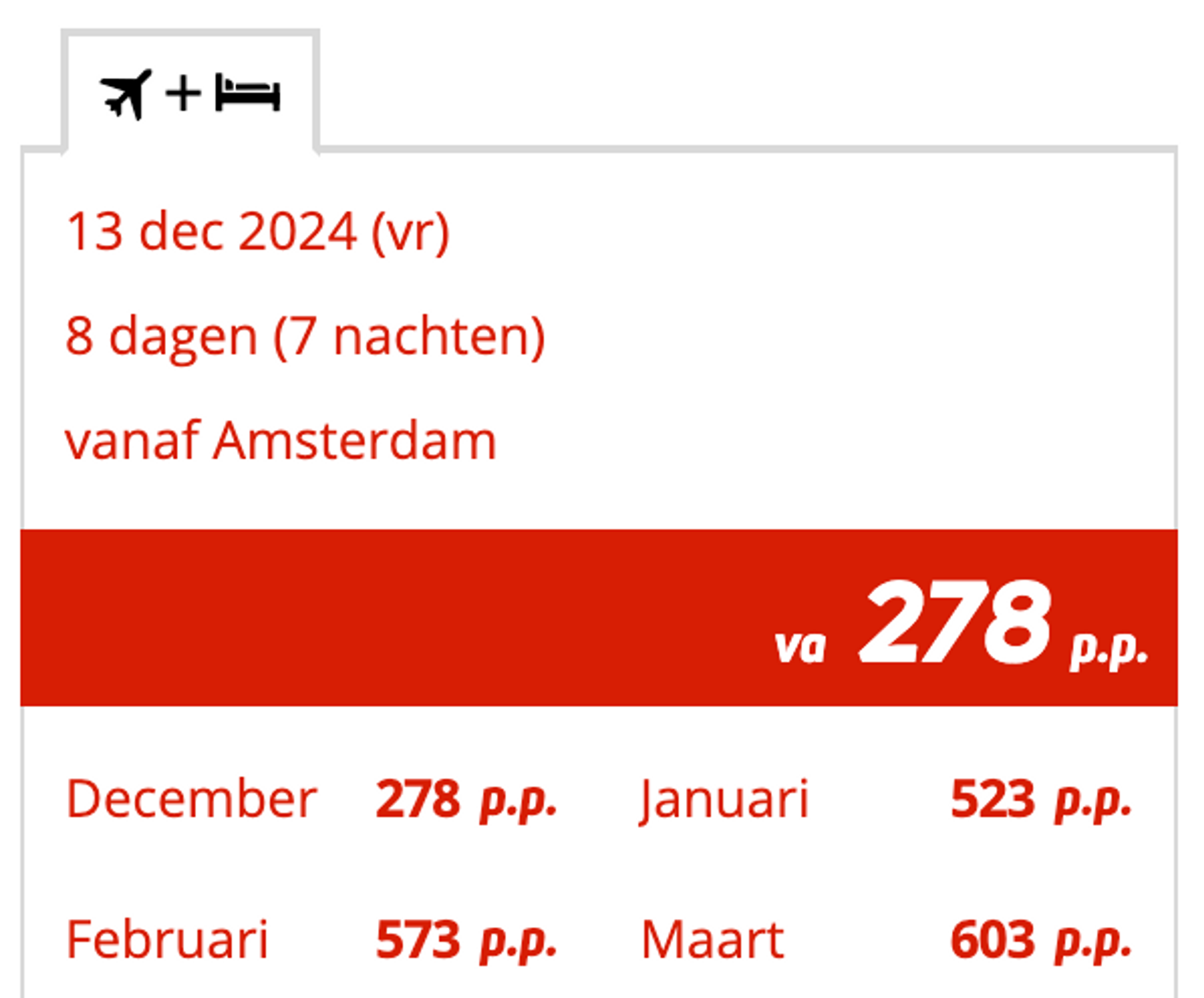 Boekingsvoorbeeld
