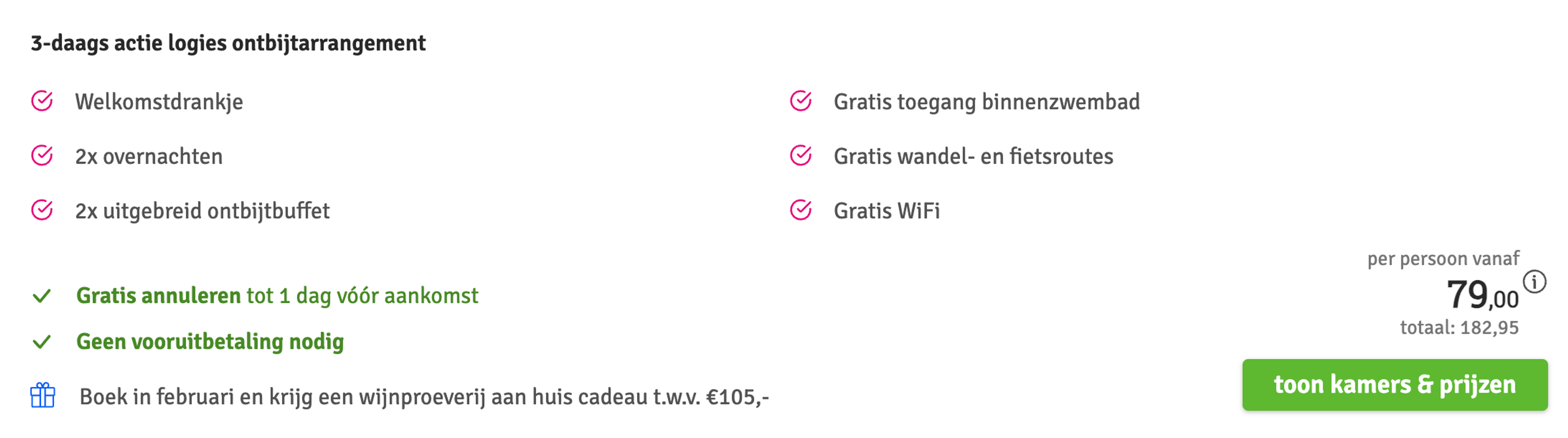 Boekingsvoorbeeld