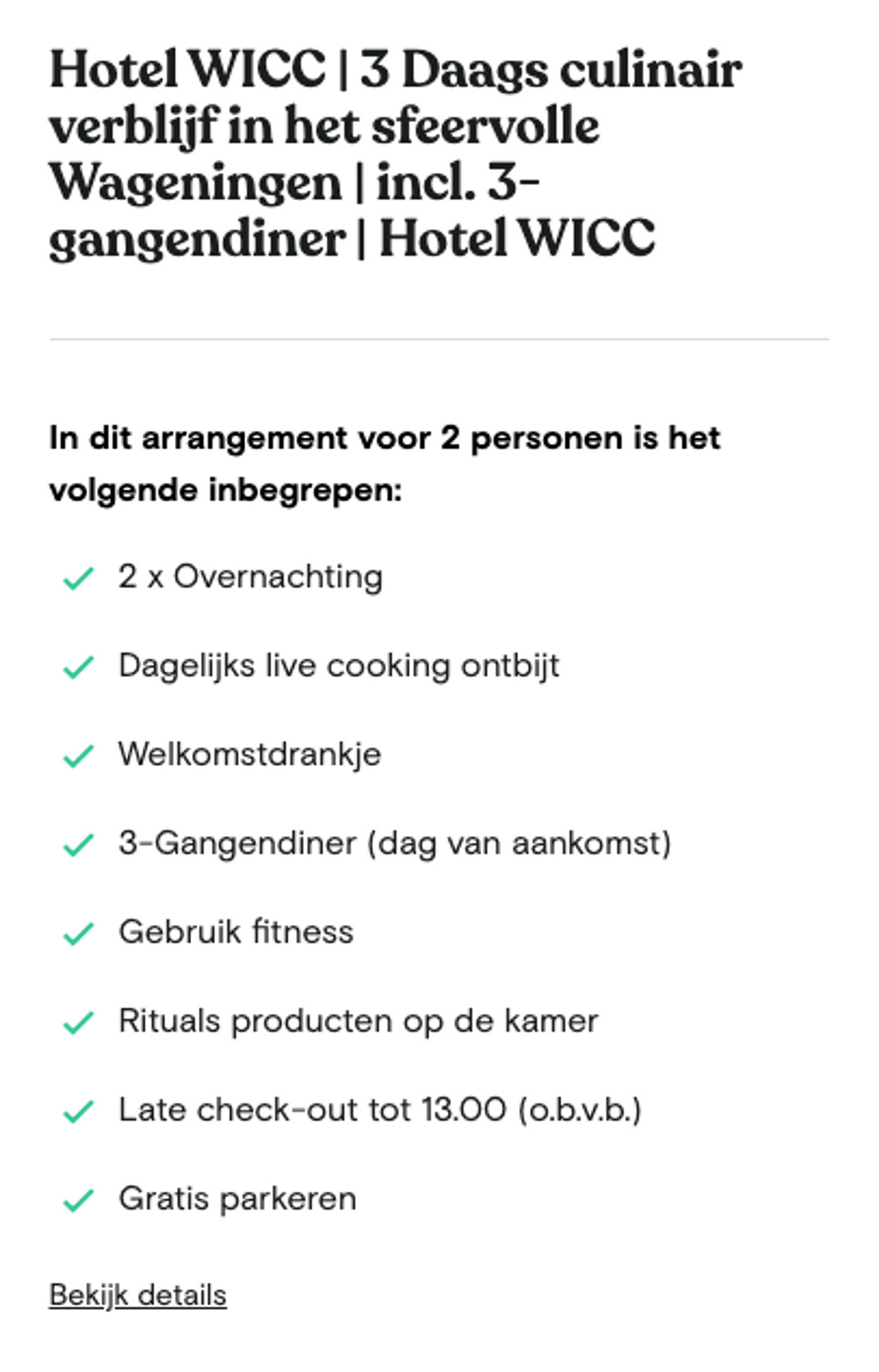 Boekingsvoorbeeld