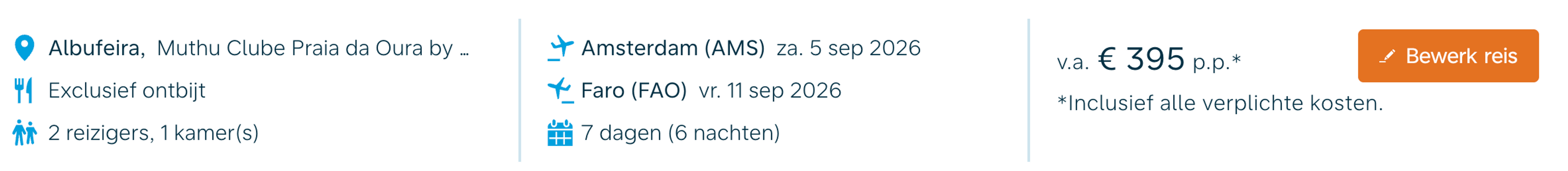 Boekingsvoorbeeld