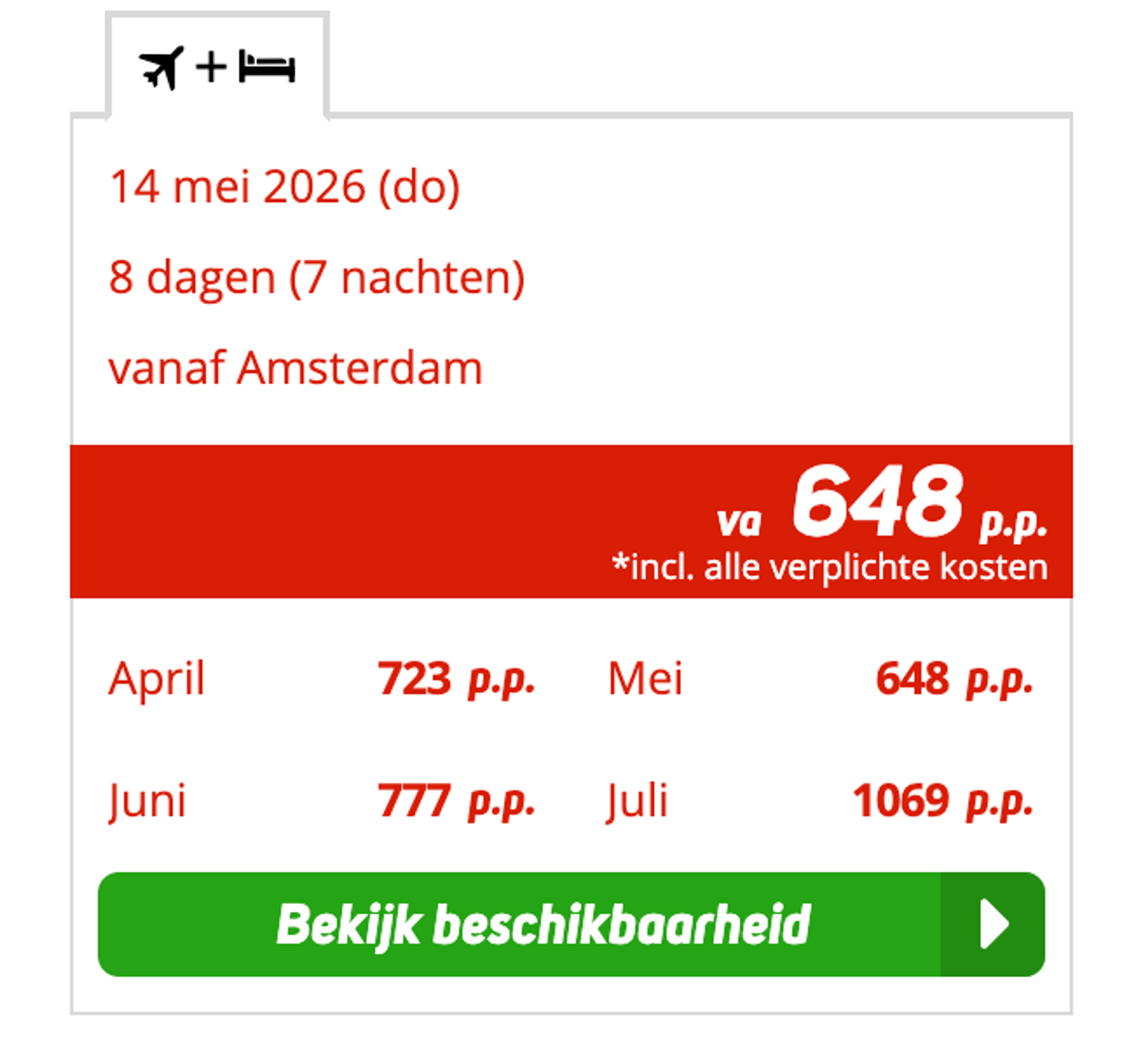Boekingsvoorbeeld