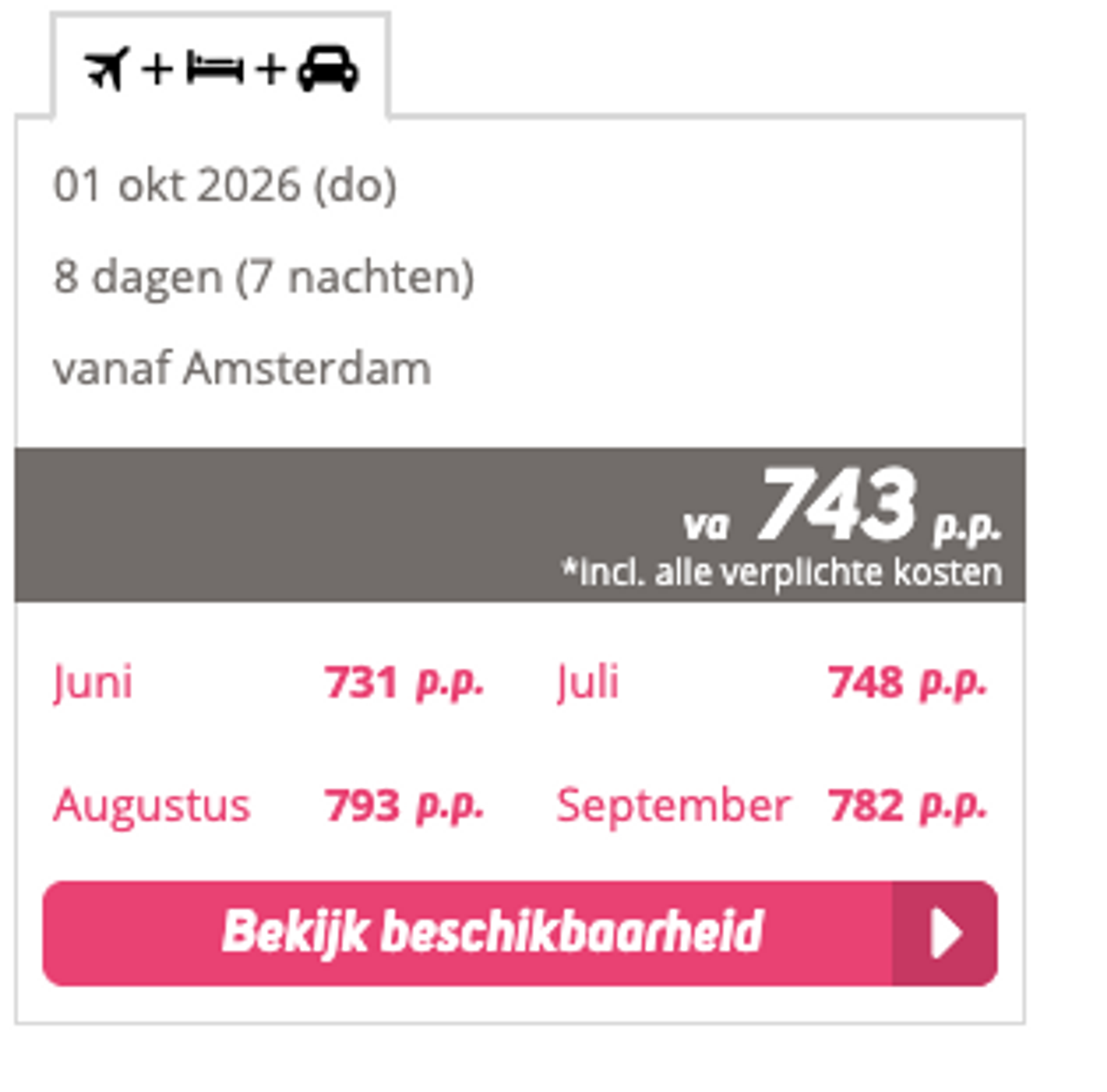 Boekingsvoorbeeld