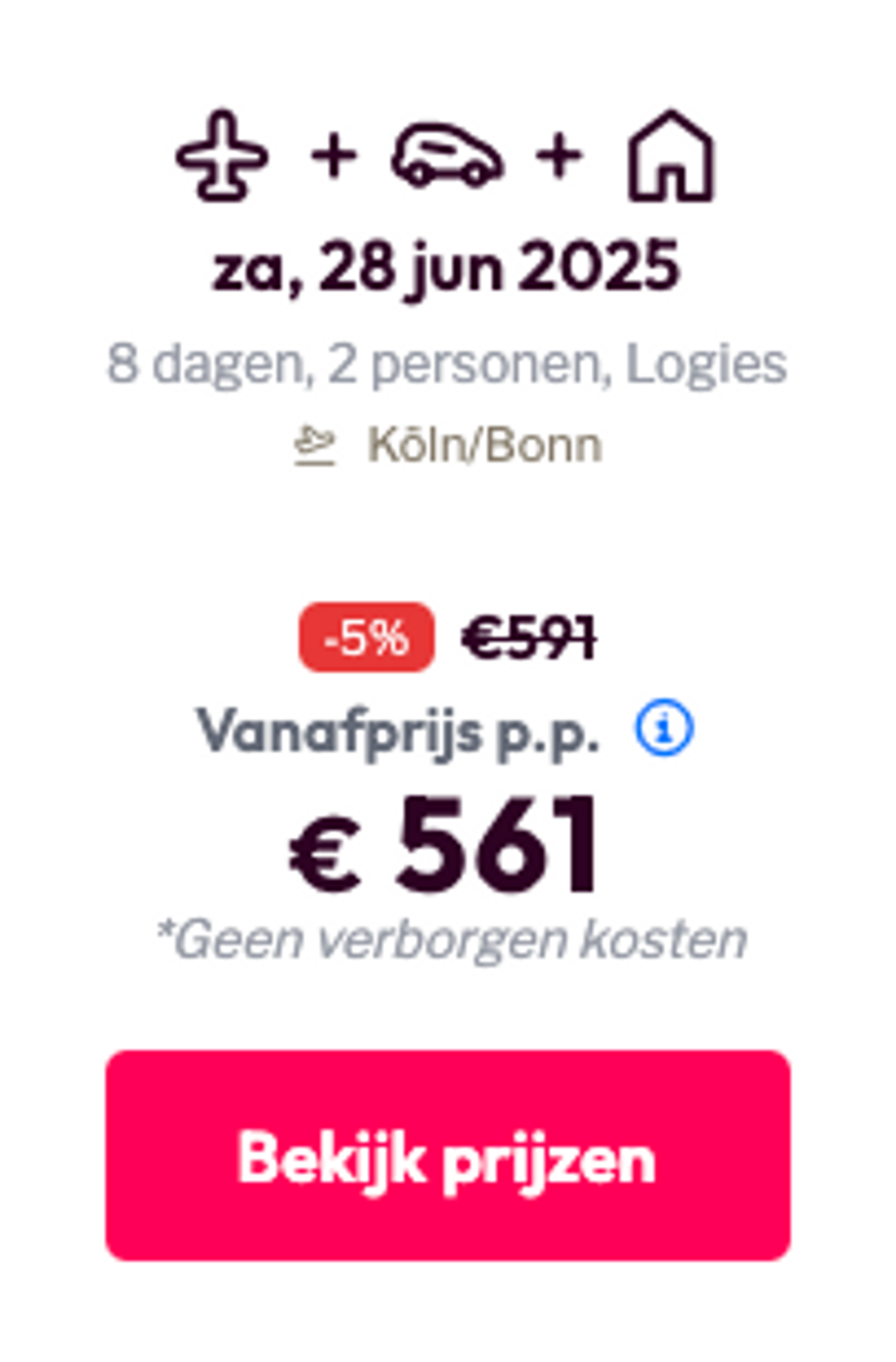 Boekingsvoorbeeld