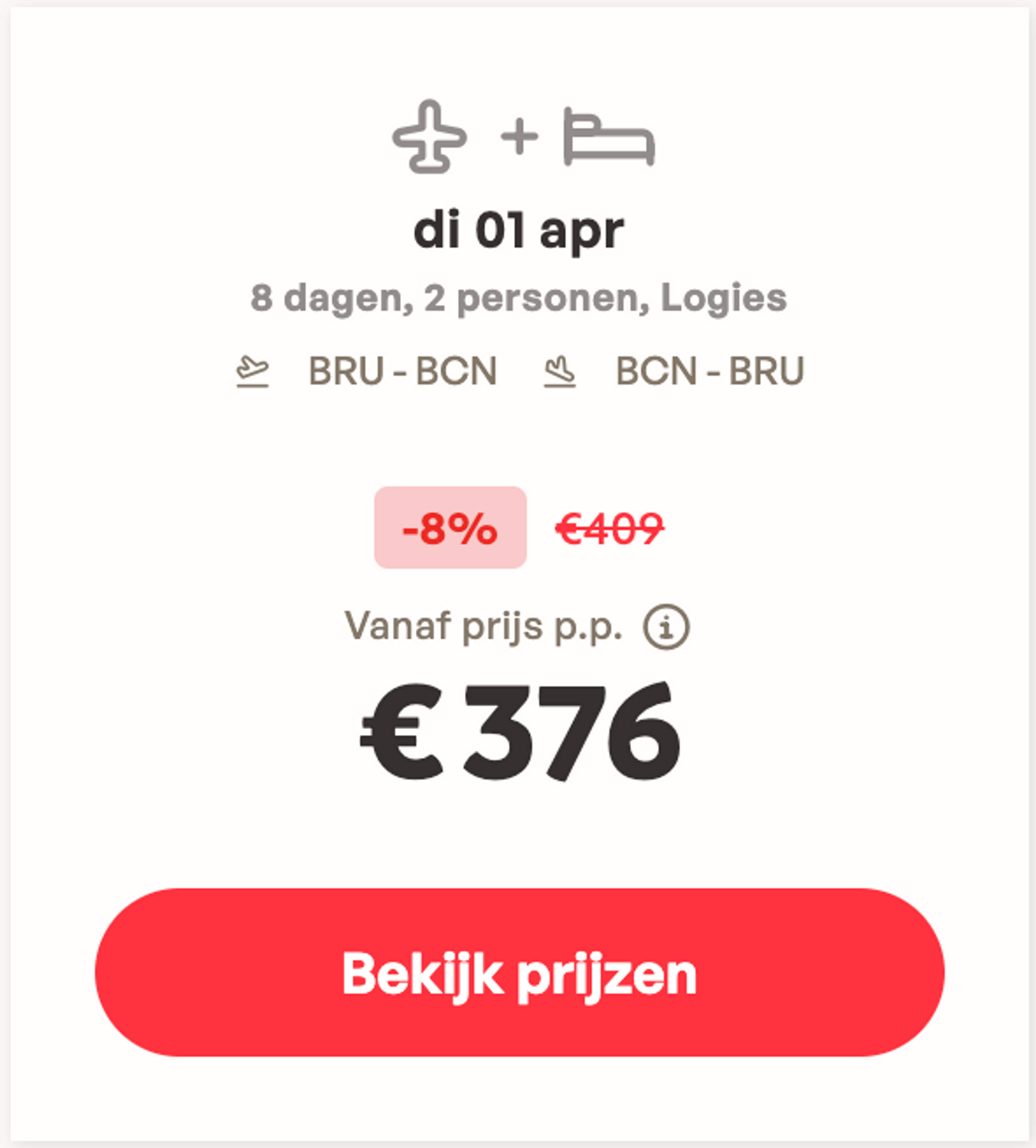 Boekingsvoorbeeld
