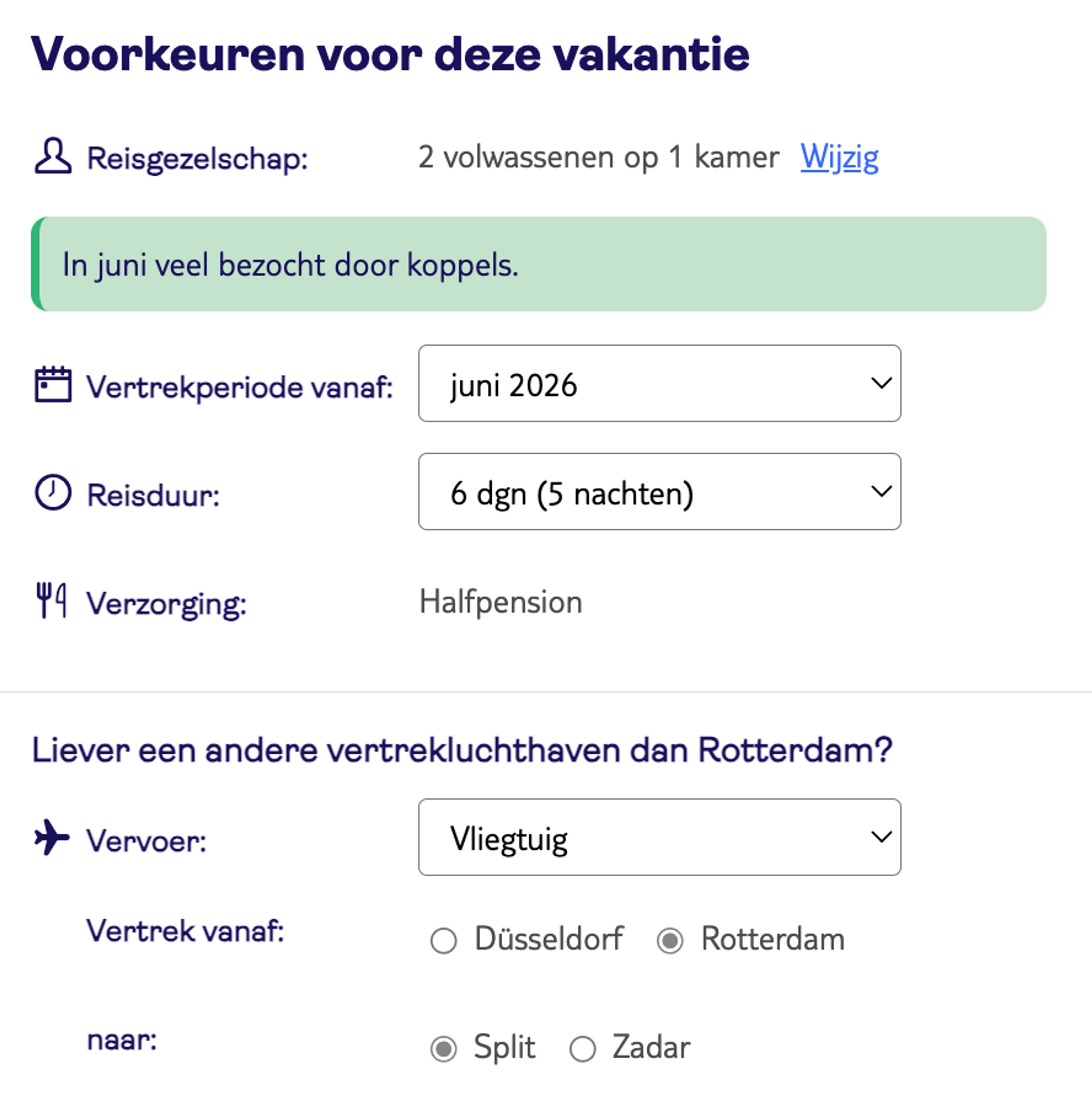 Boekingsvoorbeeld