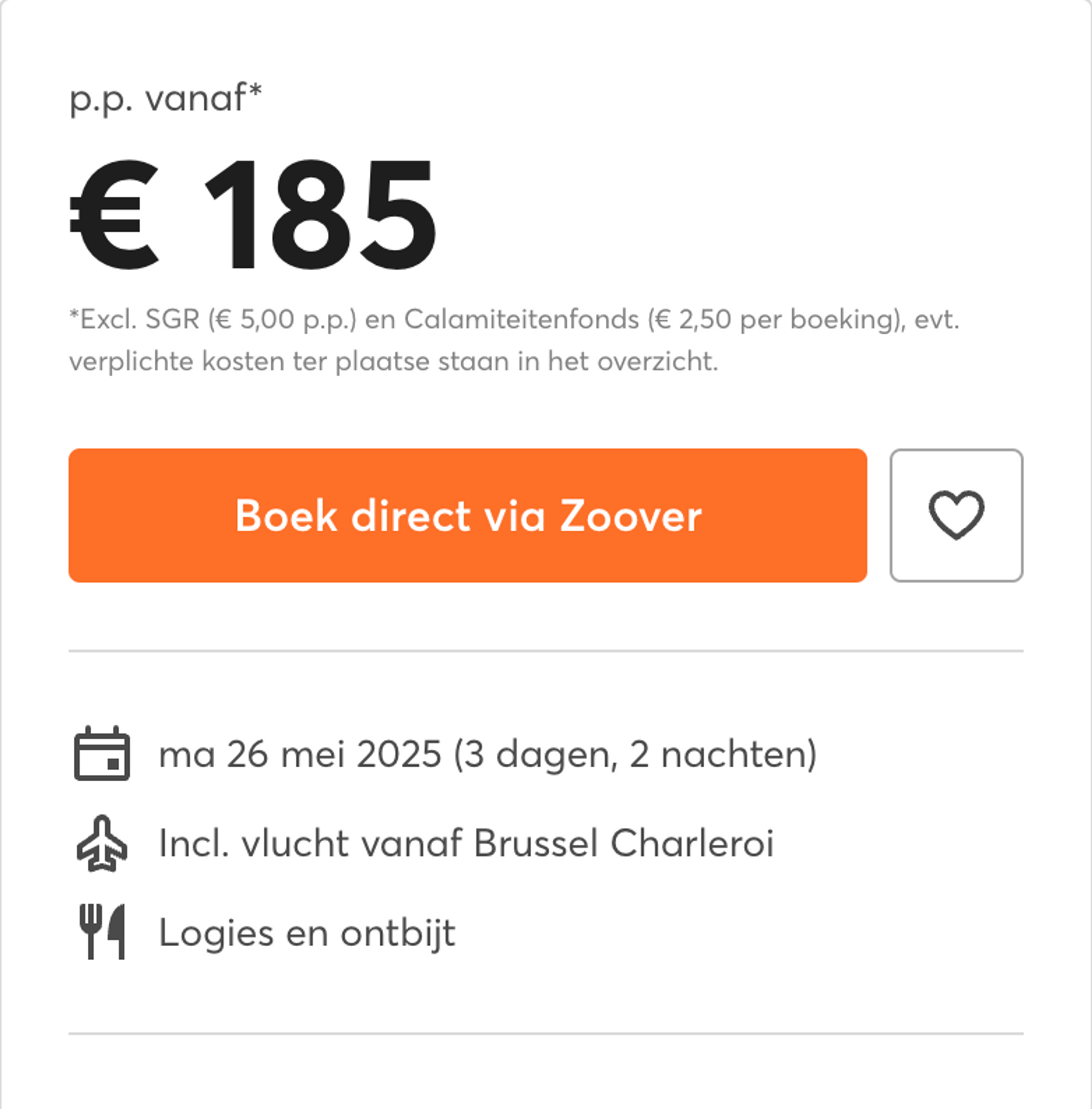 Boekingsvoorbeeld