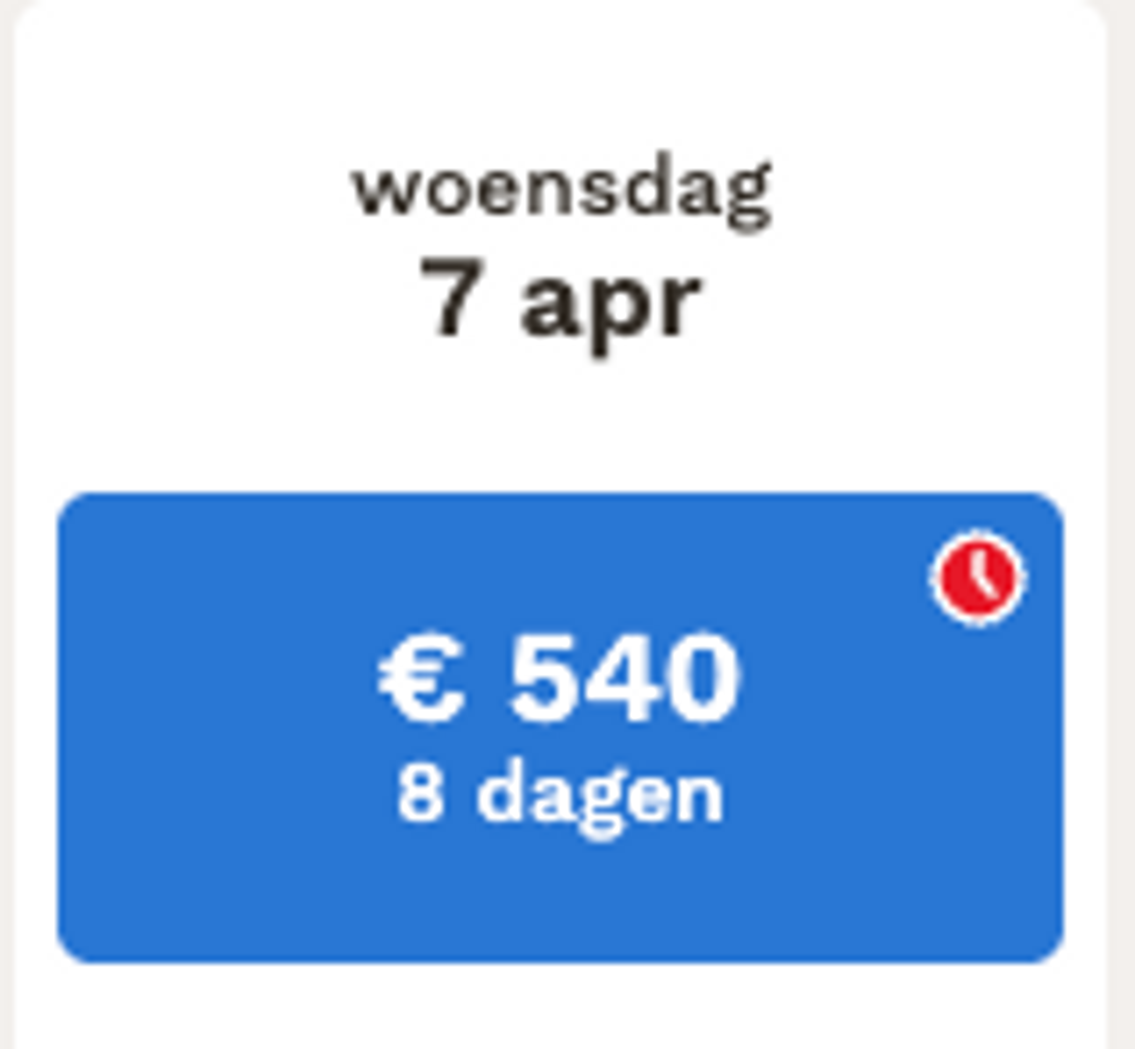 Boekingsvoorbeeld