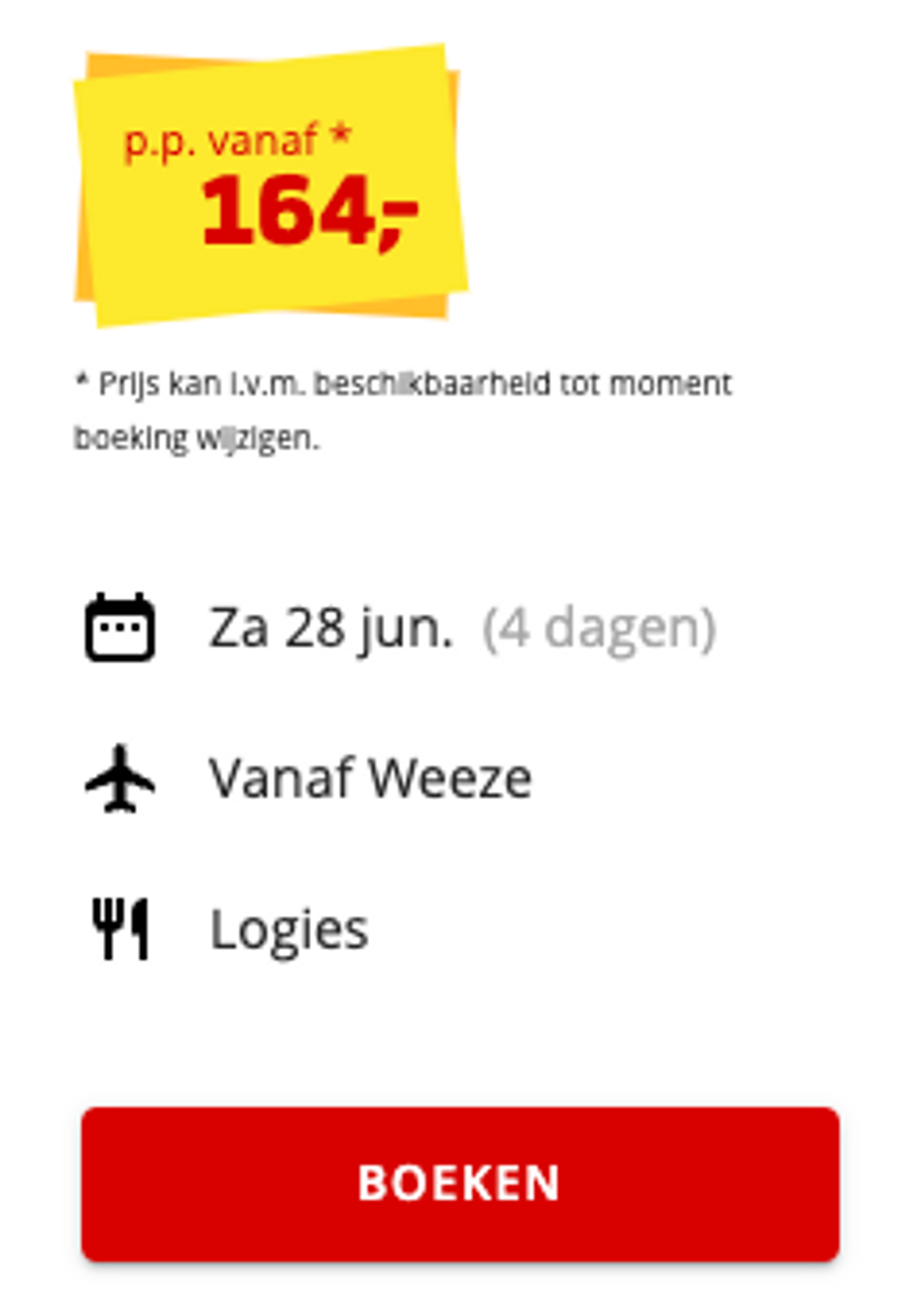 Boekingsvoorbeeld