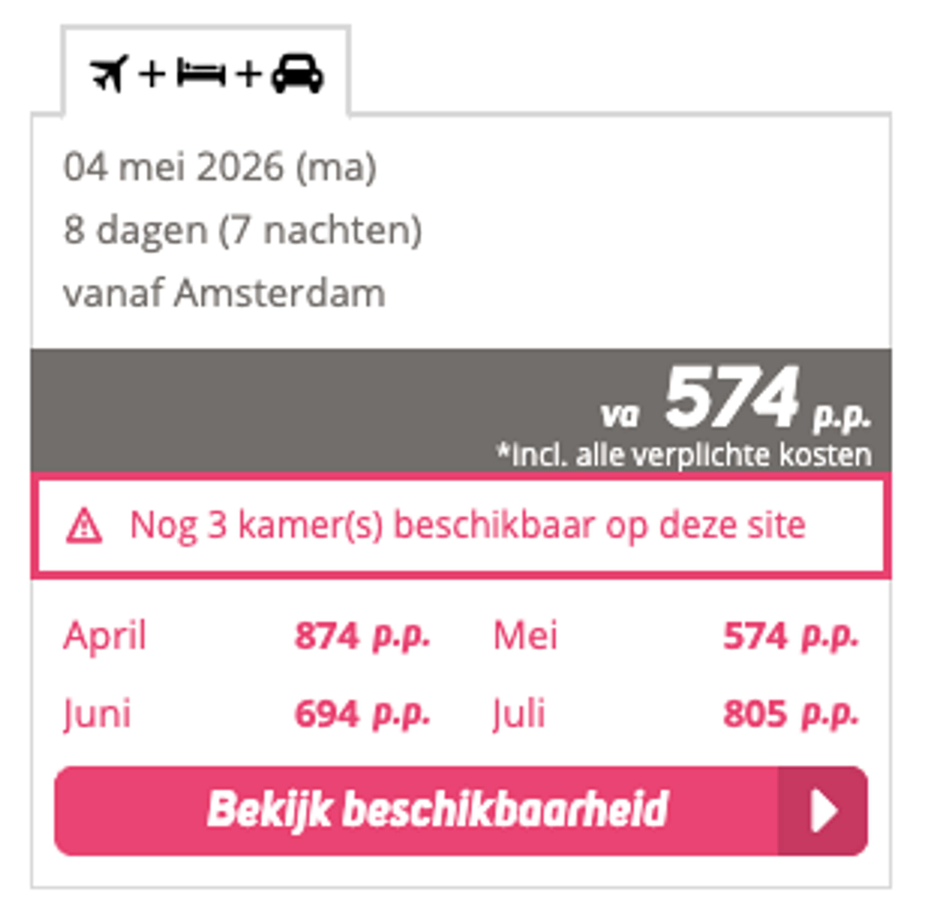 Boekingsvoorbeeld