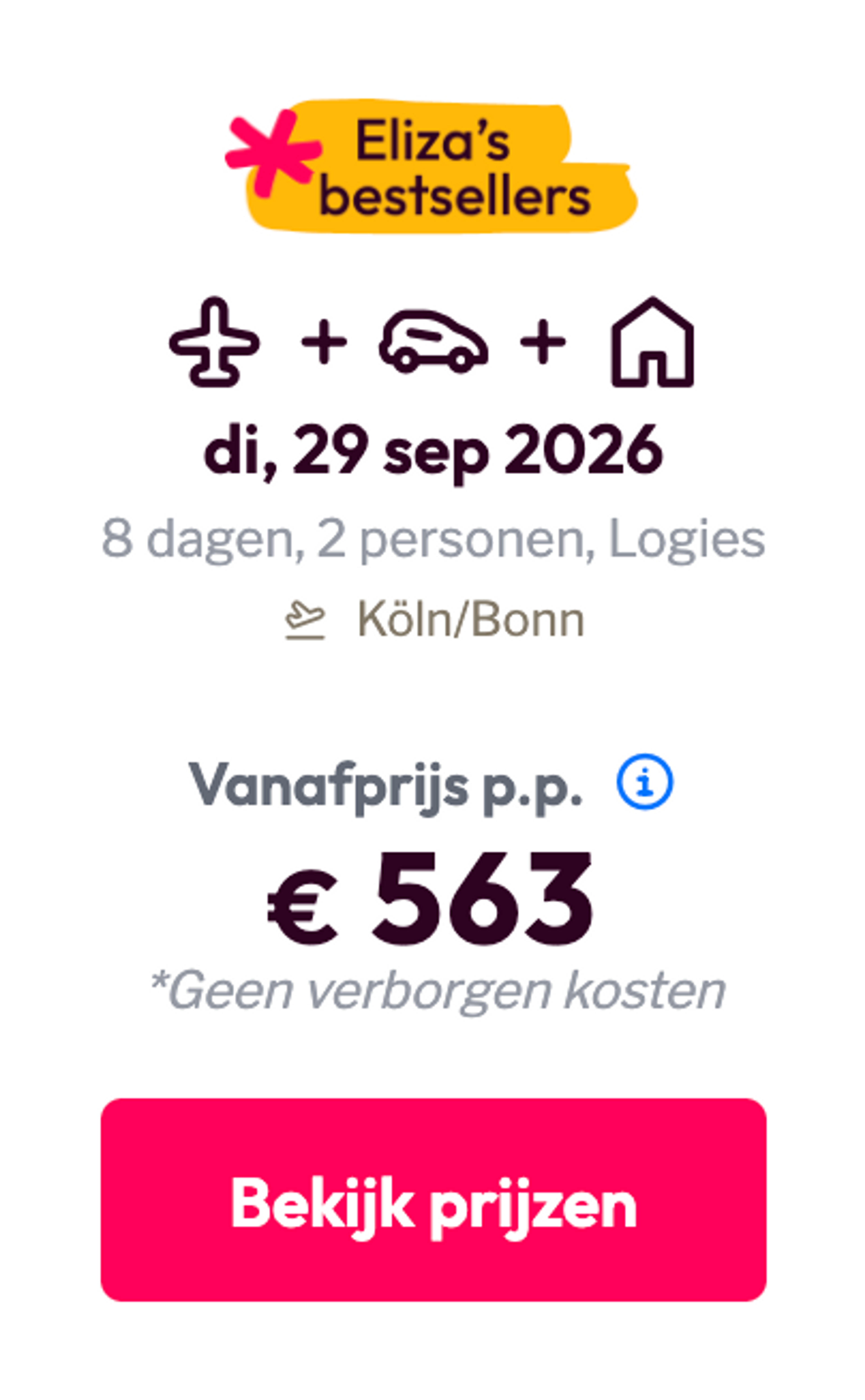 Boekingsvoorbeeld