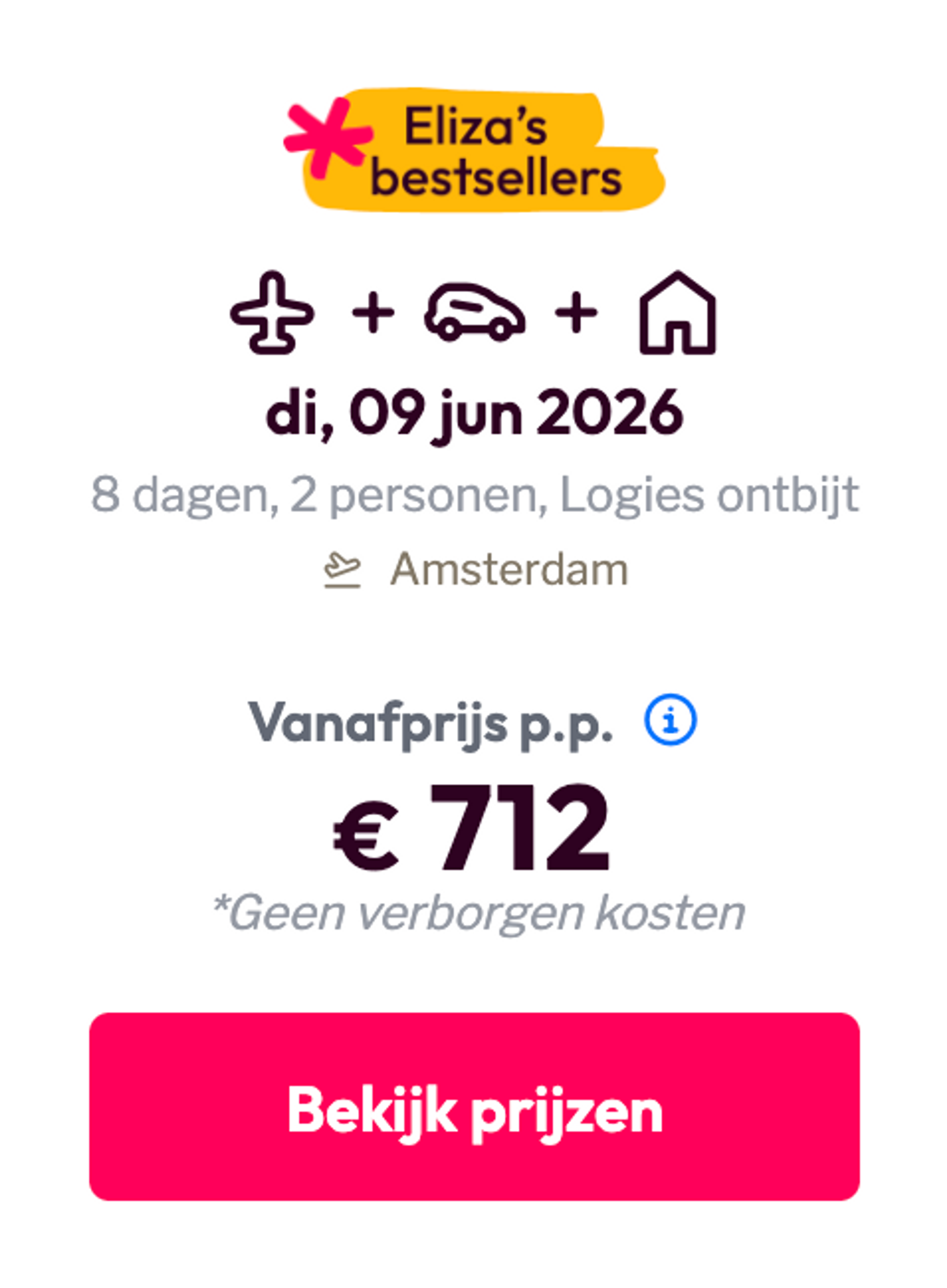 Boekingsvoorbeeld
