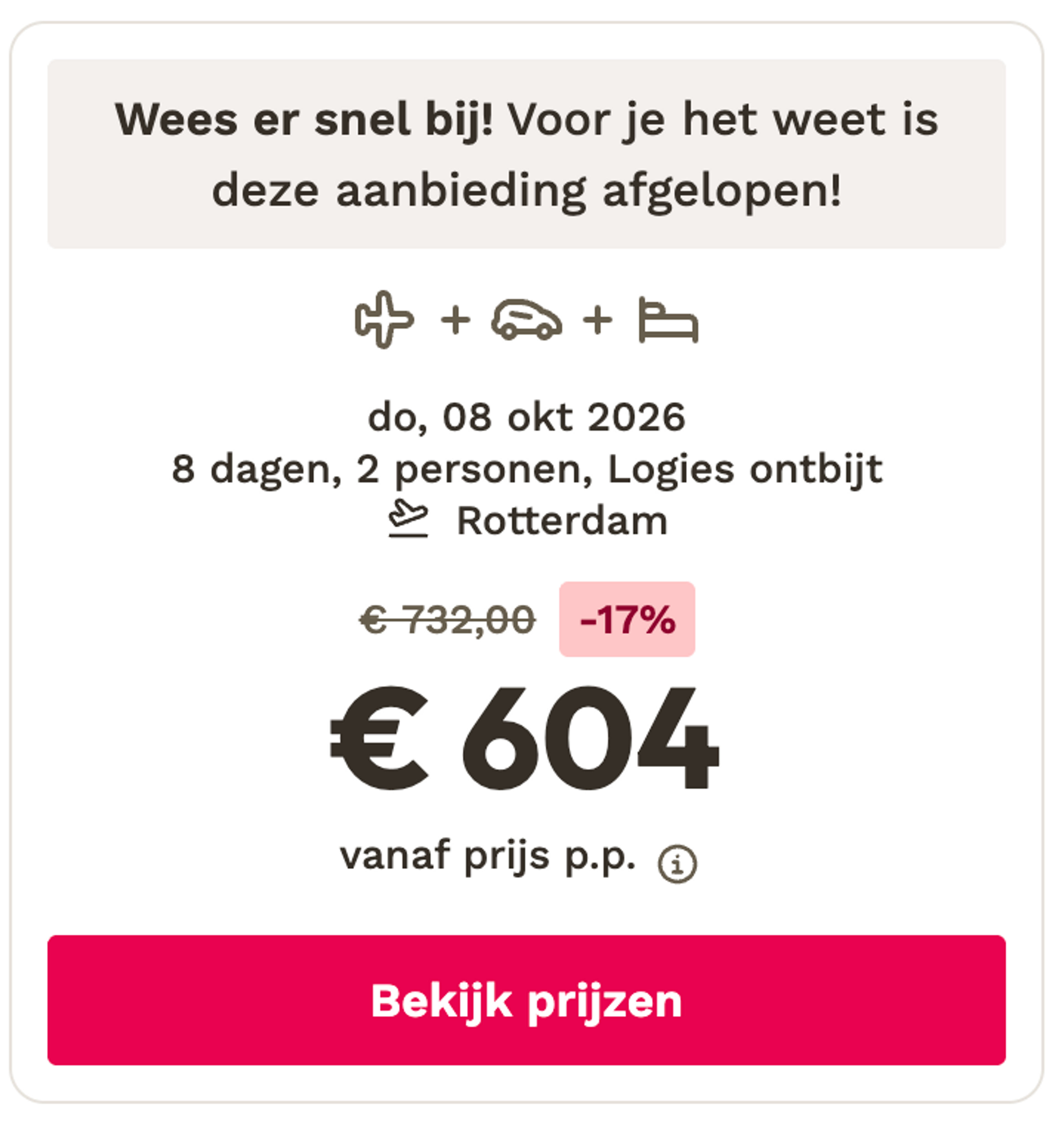 Boekingsvoorbeeld
