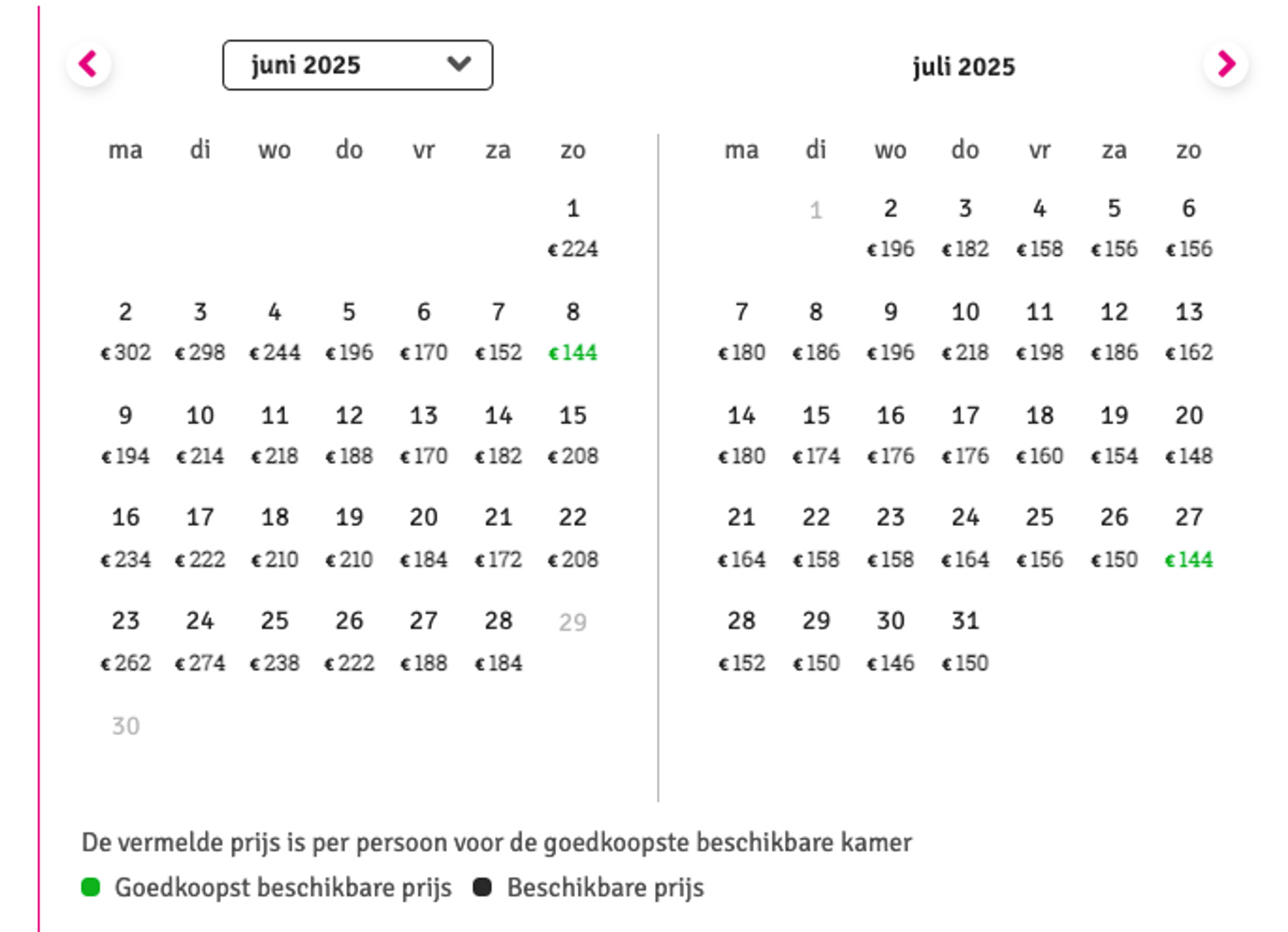 Boekingsvoorbeeld