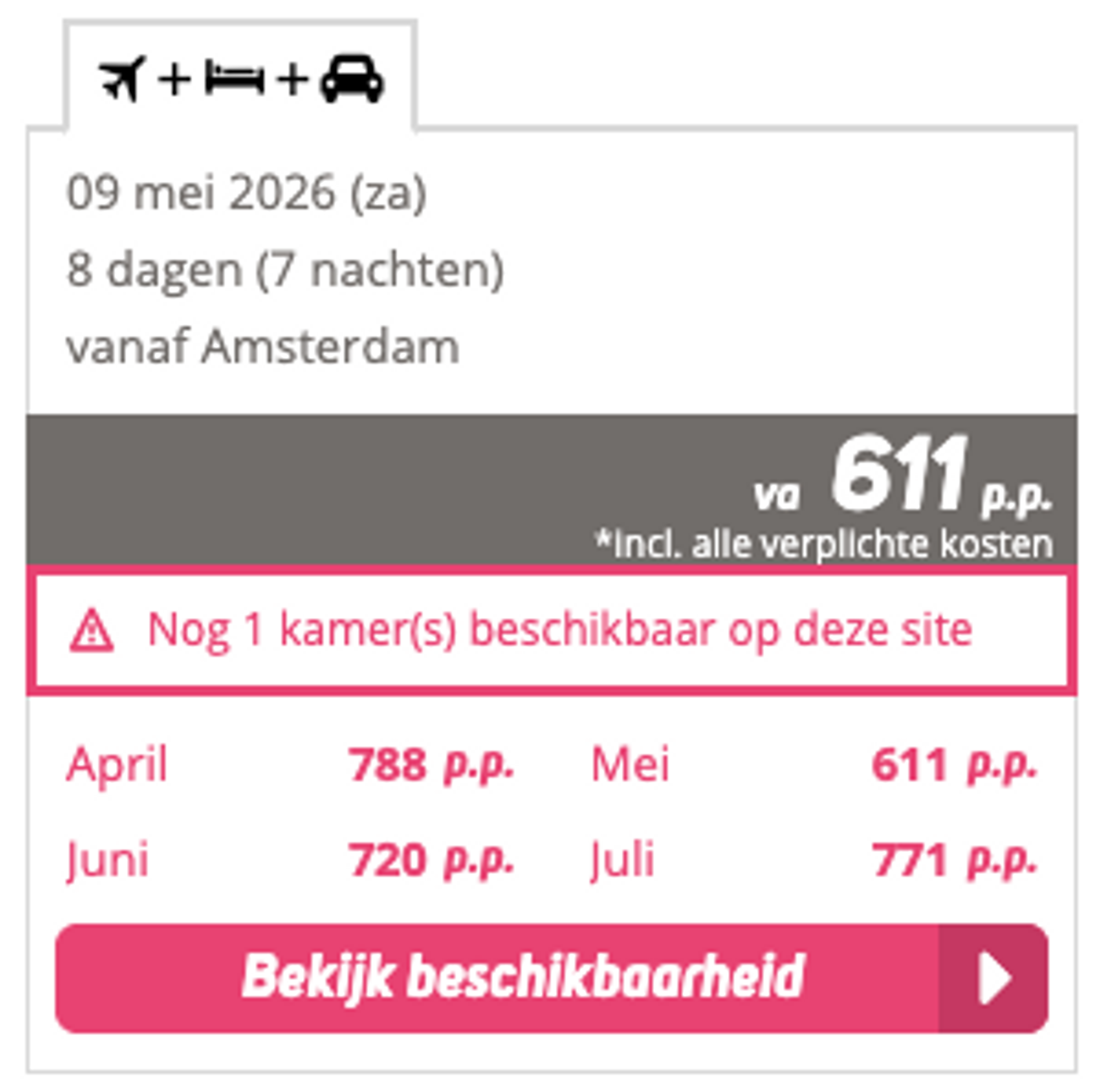 Boekingsvoorbeeld