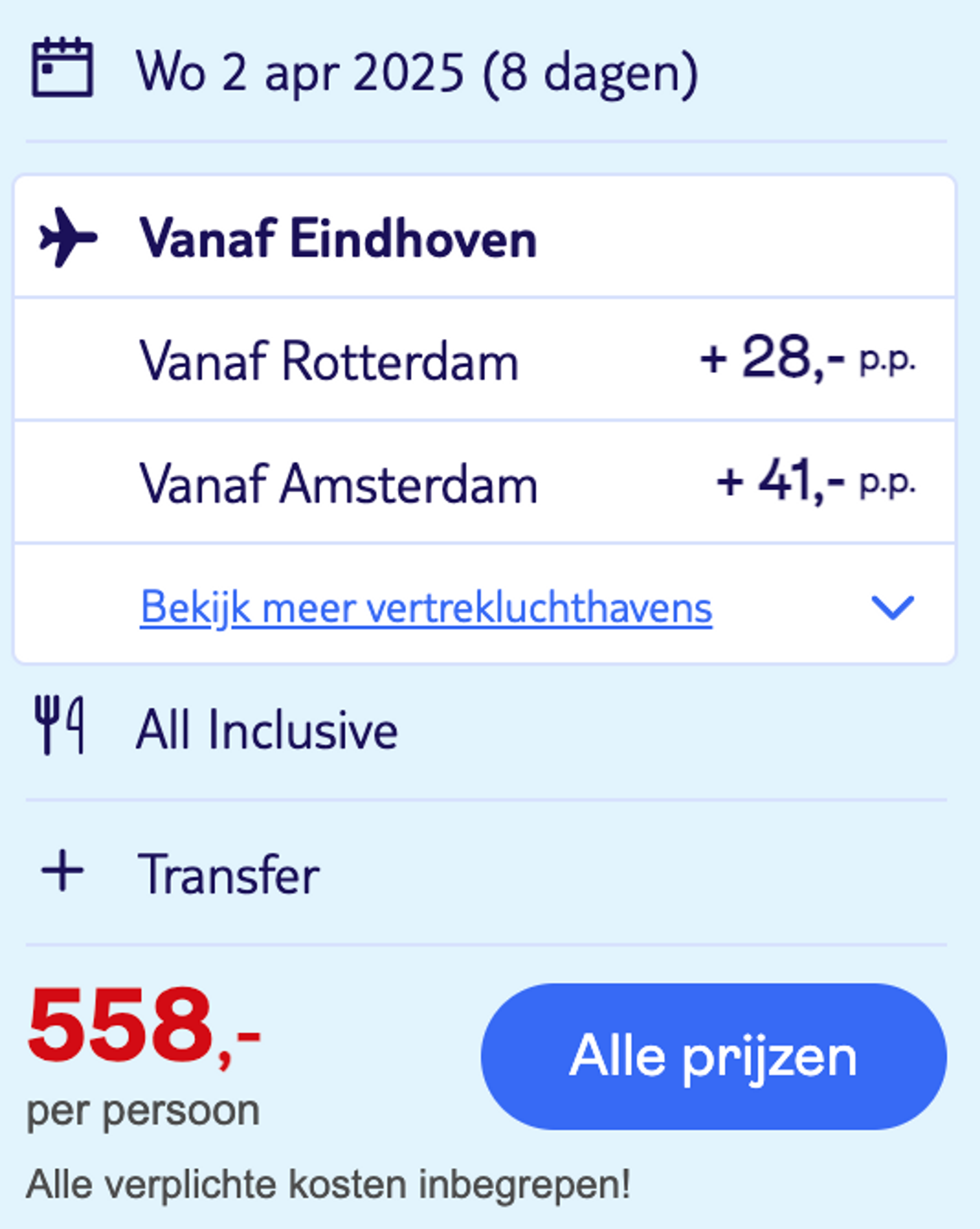 Boekingsvoorbeeld